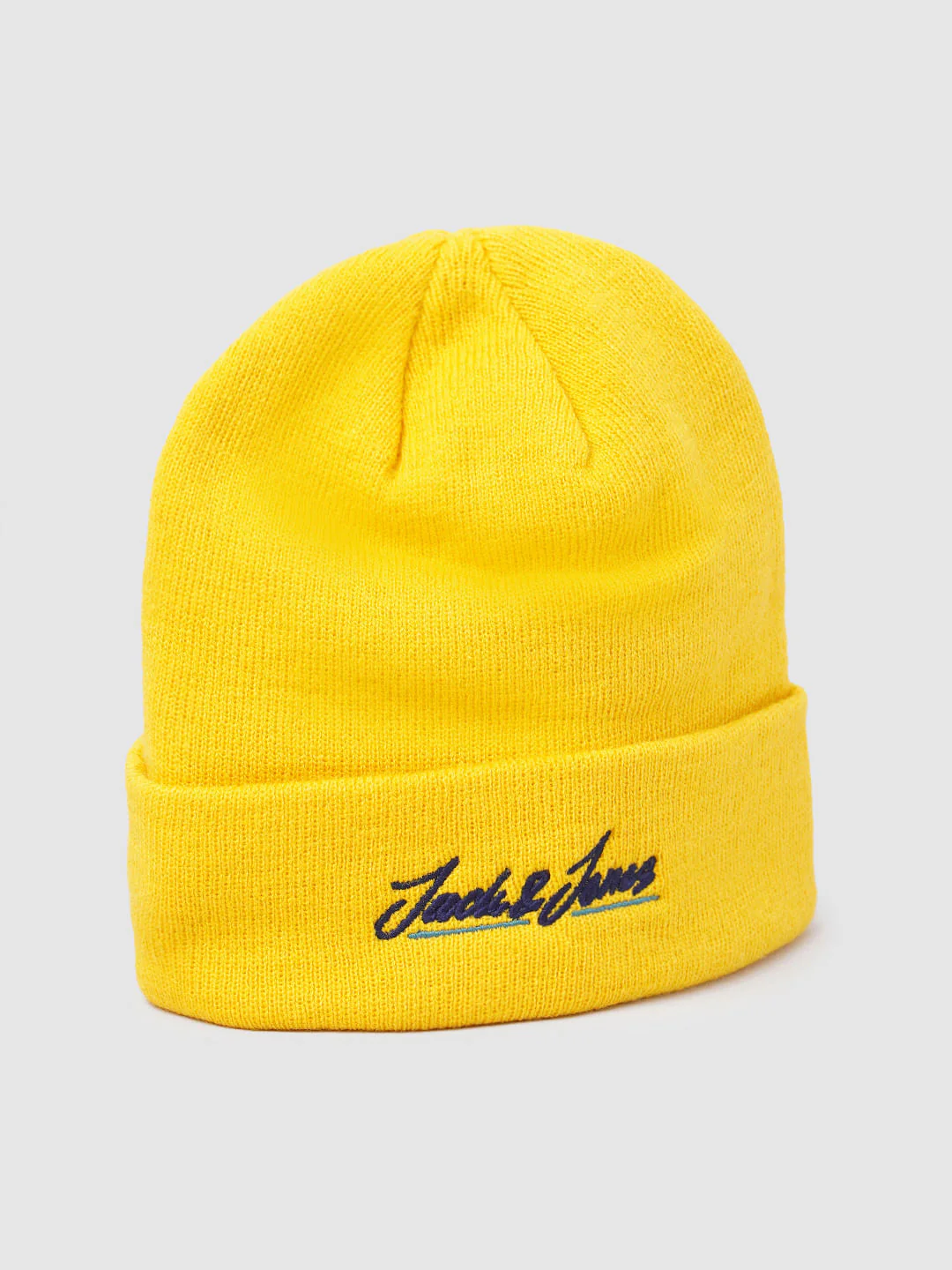 Yellow Logo Print Beanie - Image 3