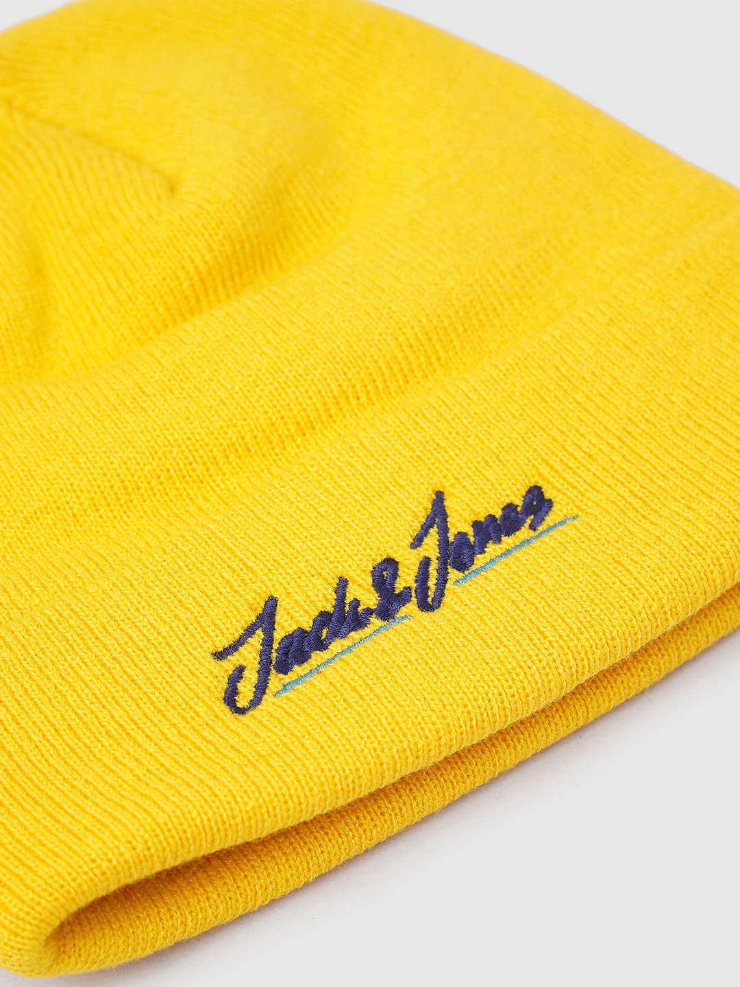 Yellow Logo Print Beanie - Image 5