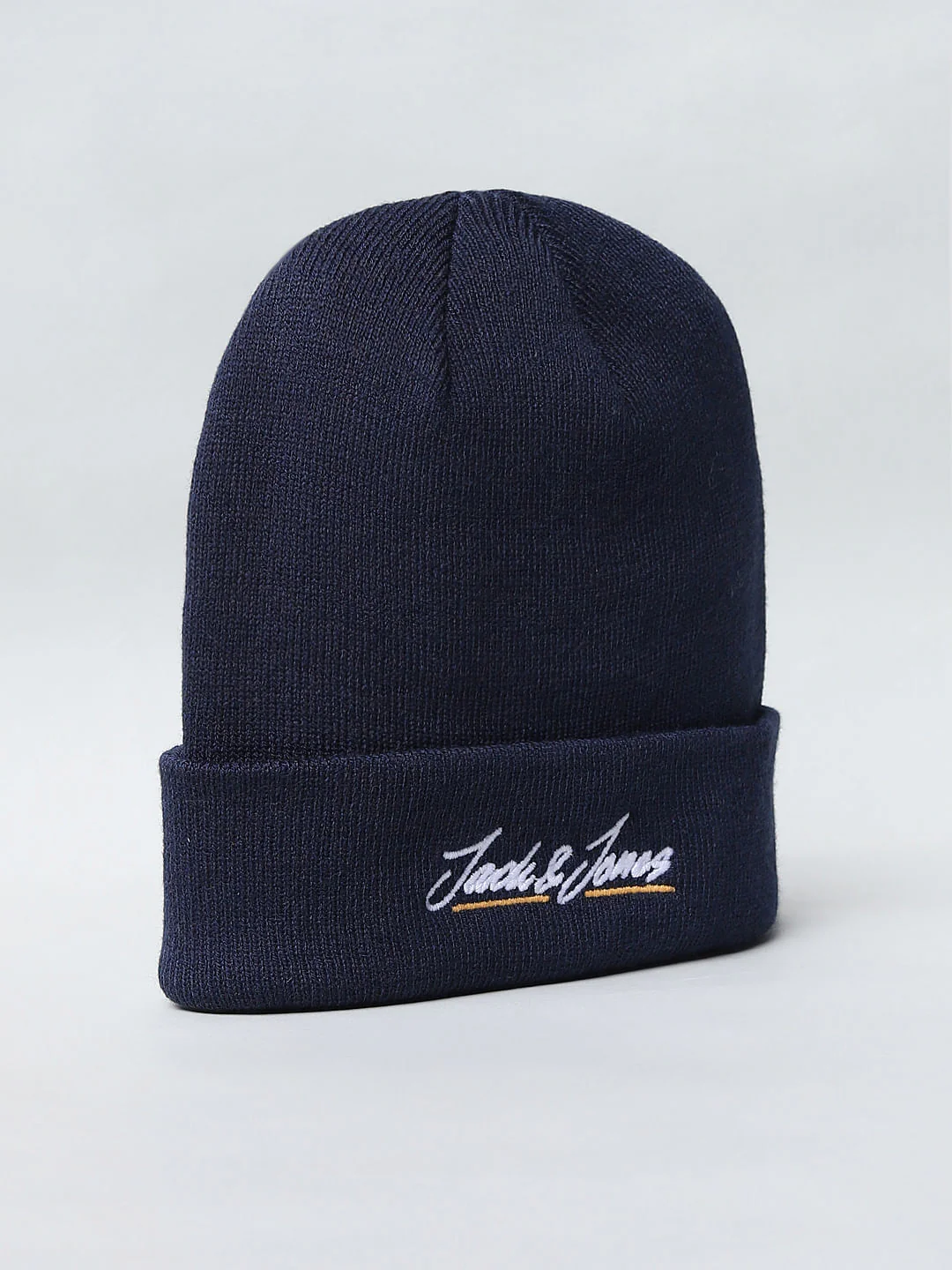 Navy Blue Logo Print Beanie - Image 3