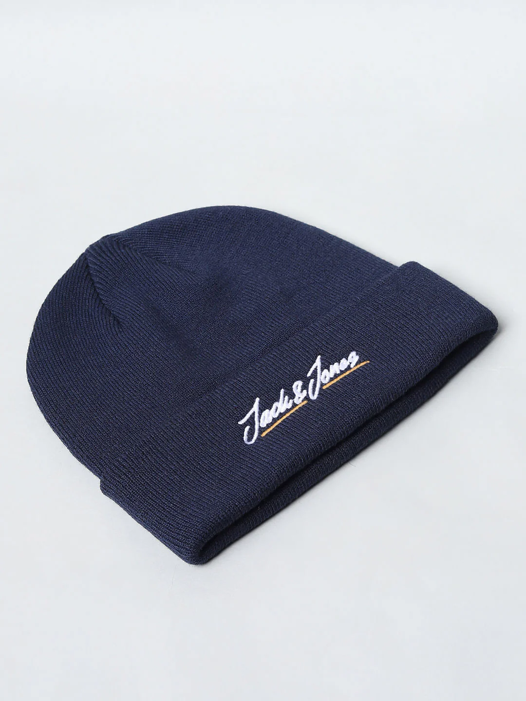 Navy Blue Logo Print Beanie - Image 4