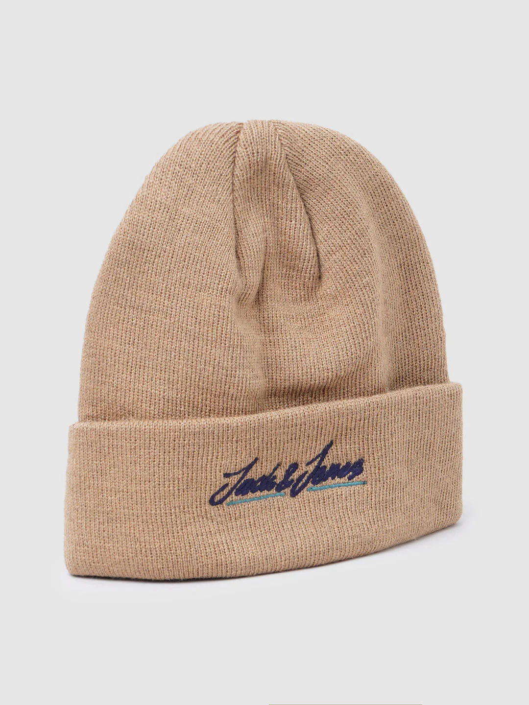 Brown Logo Print Beanie - Image 3