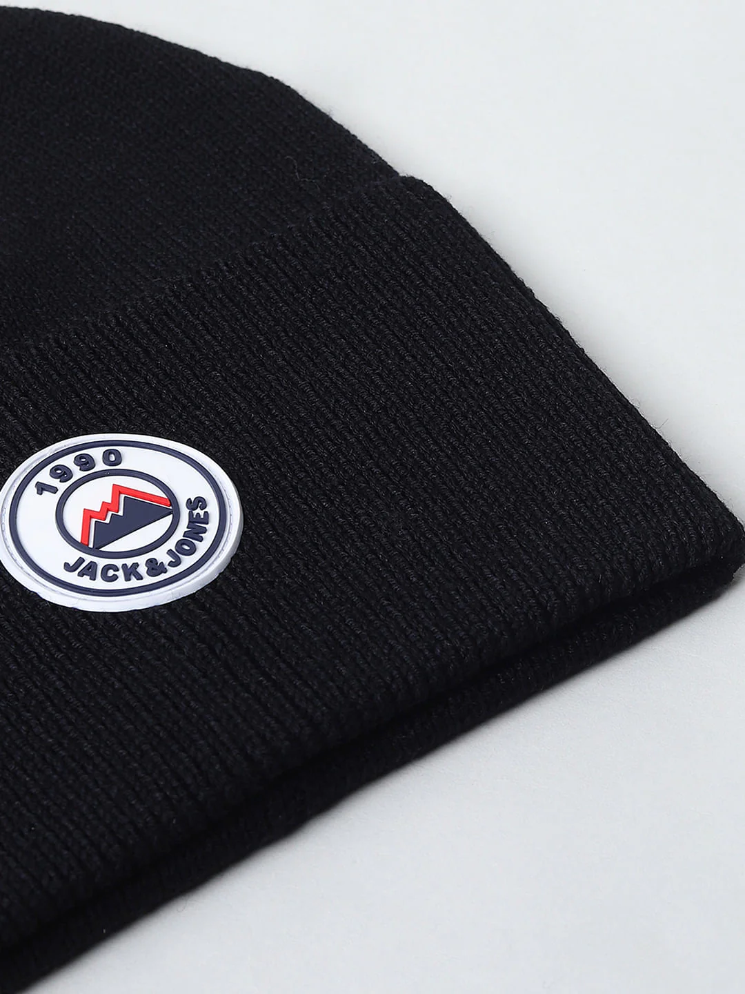 Black Logo Print Beanie - Image 5
