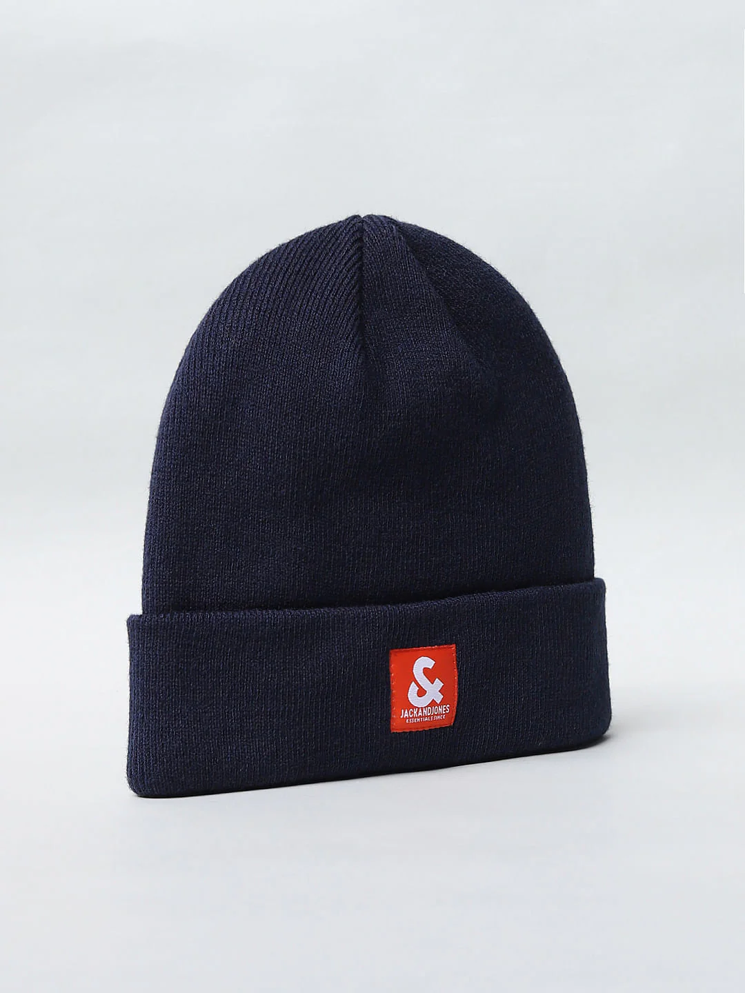 Dark Blue Logo Print Beanie - Image 3