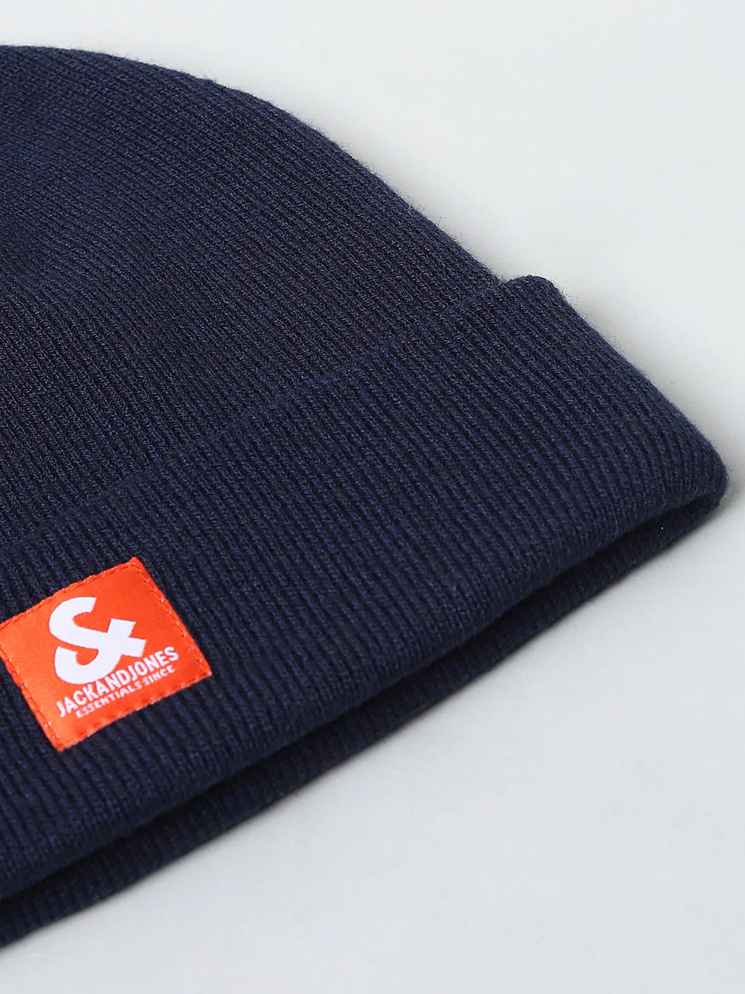 Dark Blue Logo Print Beanie - Image 5