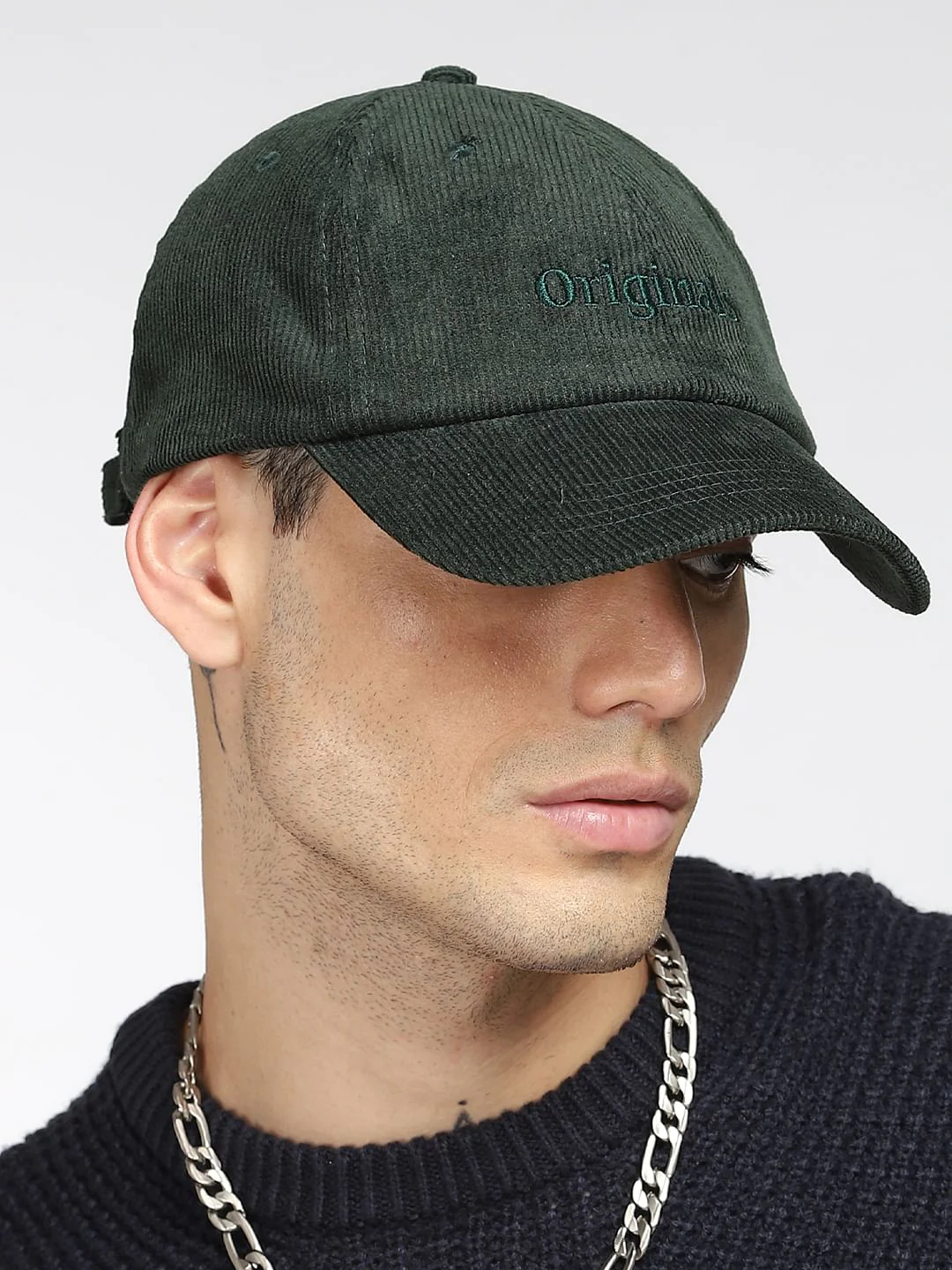 Green Corduroy Cap