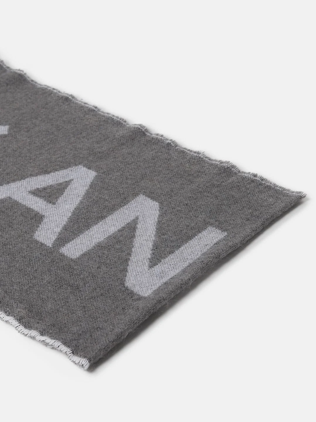 Grey Logo Print Scarf - Image 2