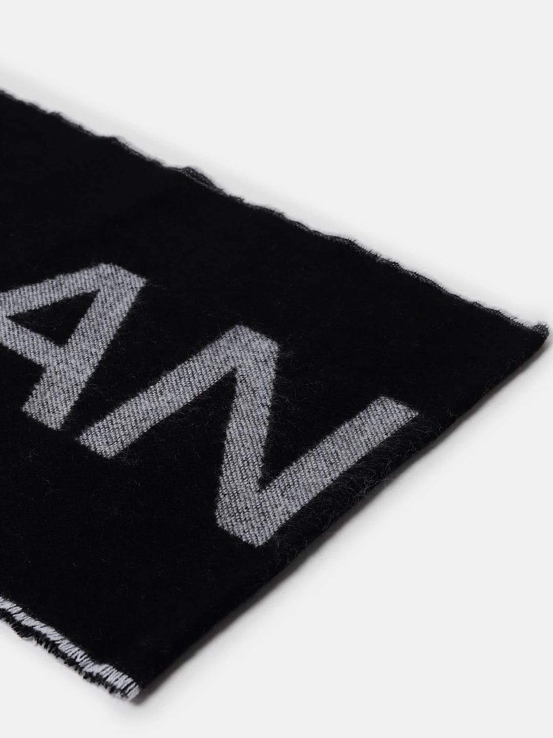 Black Logo Print Scarf - Image 2