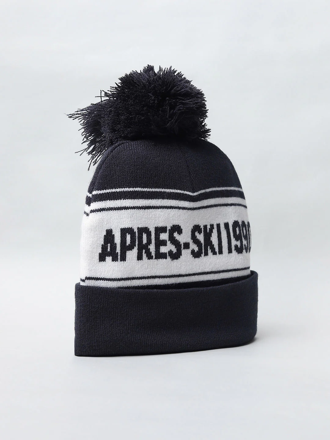 Dark Navy Colourblocked Beanie - Image 3