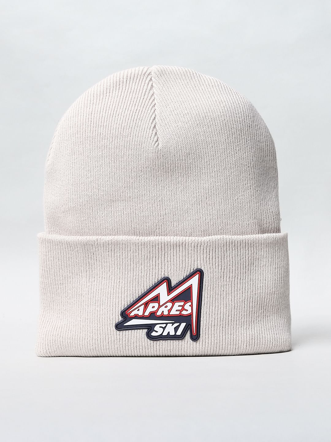BEIGE GRAPHIC PRINT BEANIE - Image 2