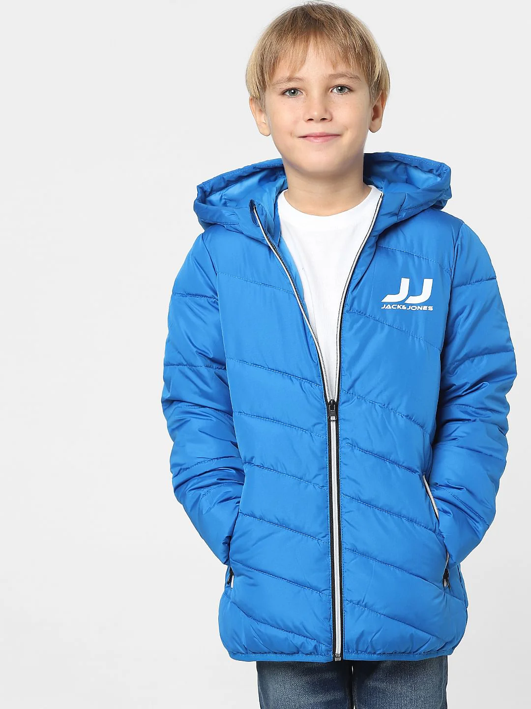 Boys Blue Puffer Jacket - Image 2