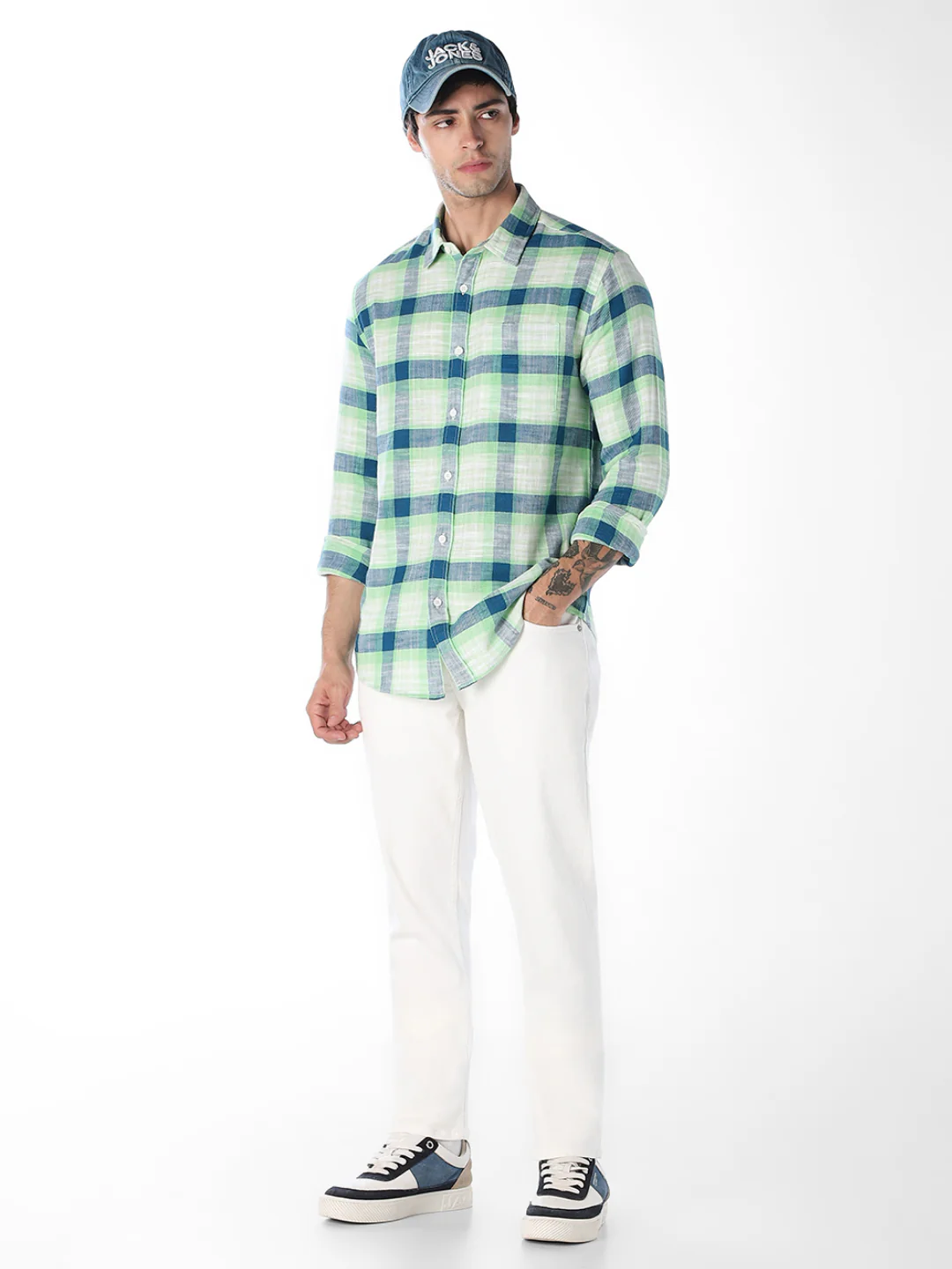 Beige Low Rise Glenn Slim Fit Jeans - Image 6