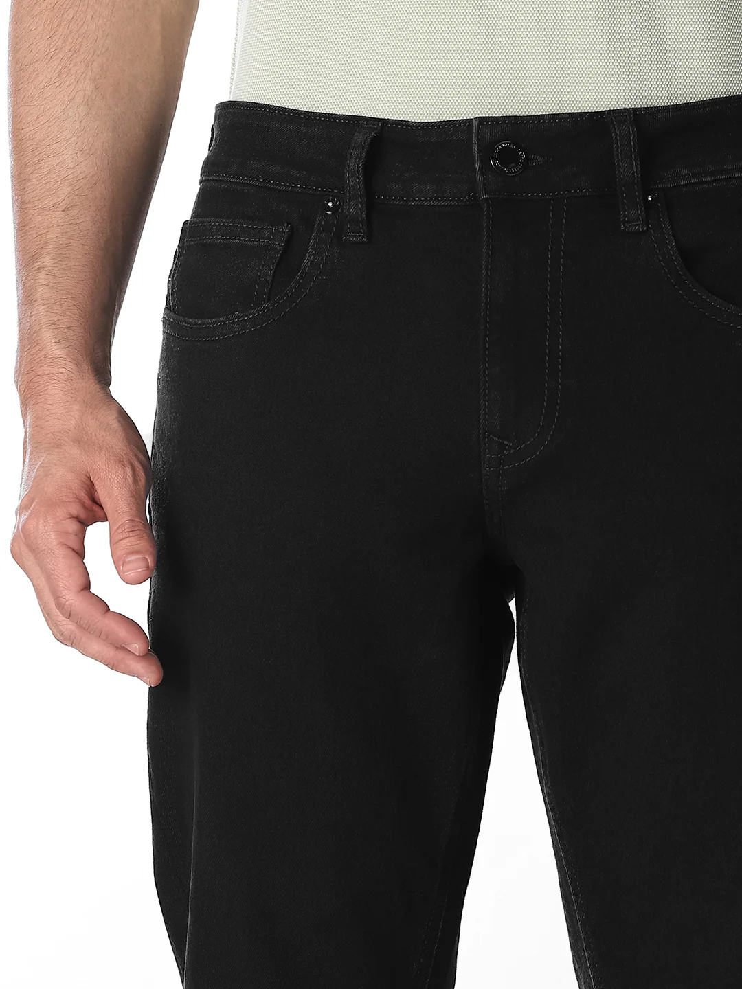 Black Low Rise Glenn Slim Fit Jeans - Image 4