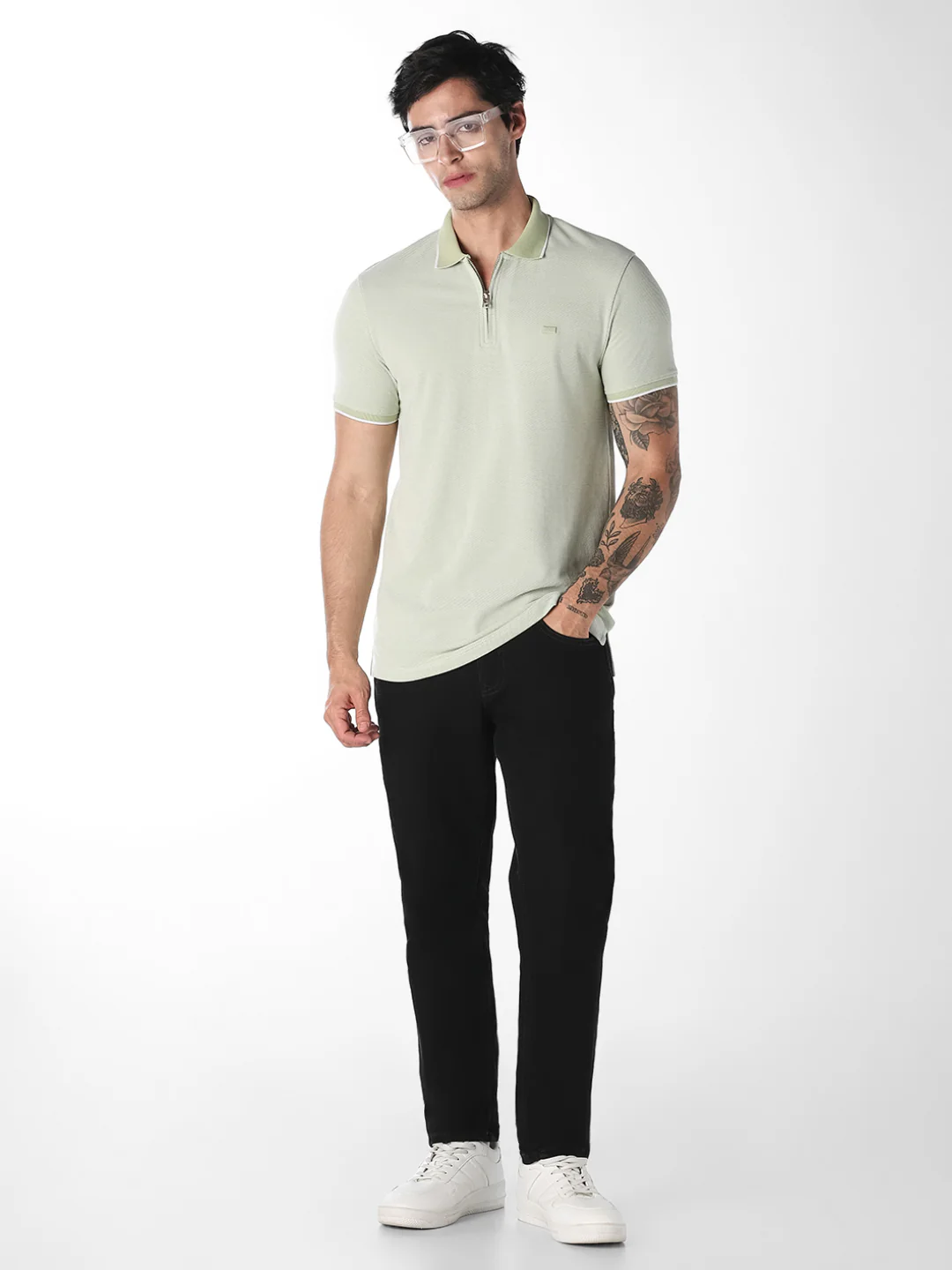 Black Low Rise Glenn Slim Fit Jeans - Image 6