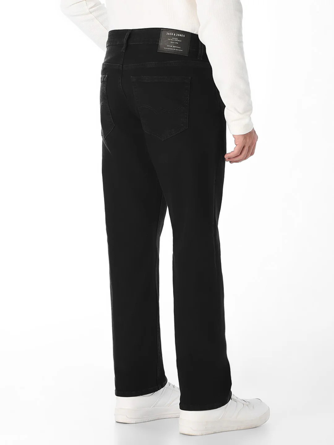 Black Mid Rise Clark Regular Fit Jeans - Image 3