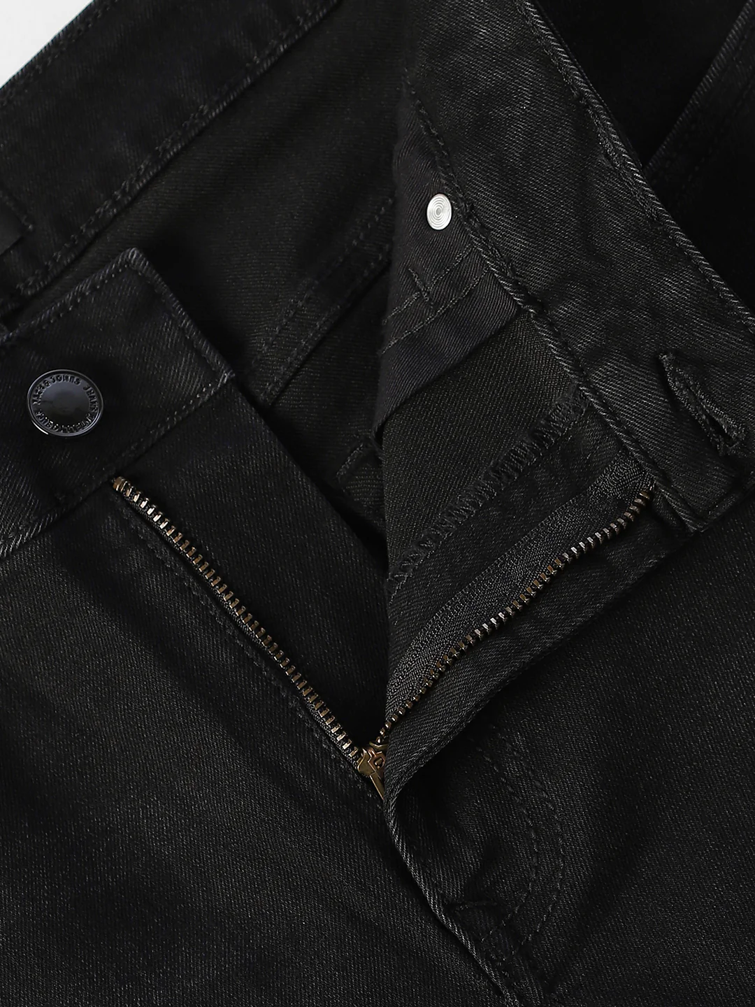 Black Mid Rise Clark Regular Fit Jeans - Image 5