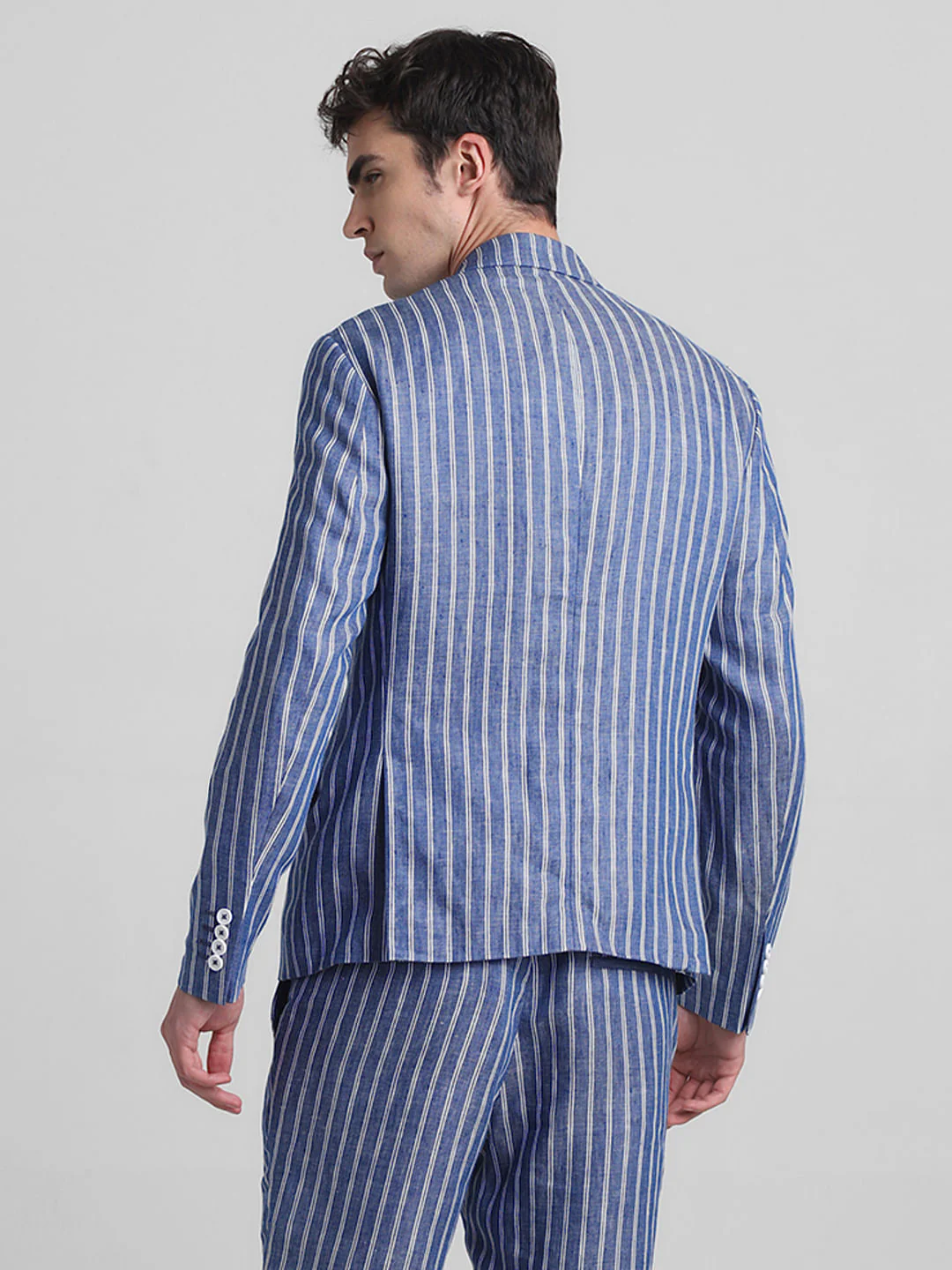 Blue Striped Co-ord Set Blazer - Image 4