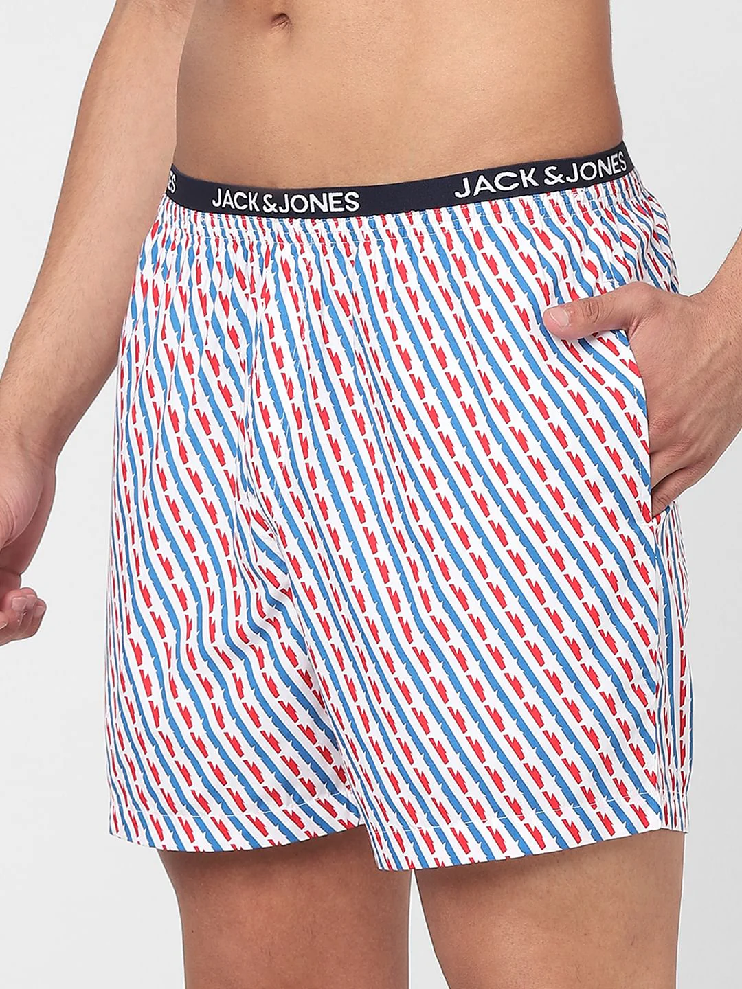 White & Blue Printed Boxers - Image 4