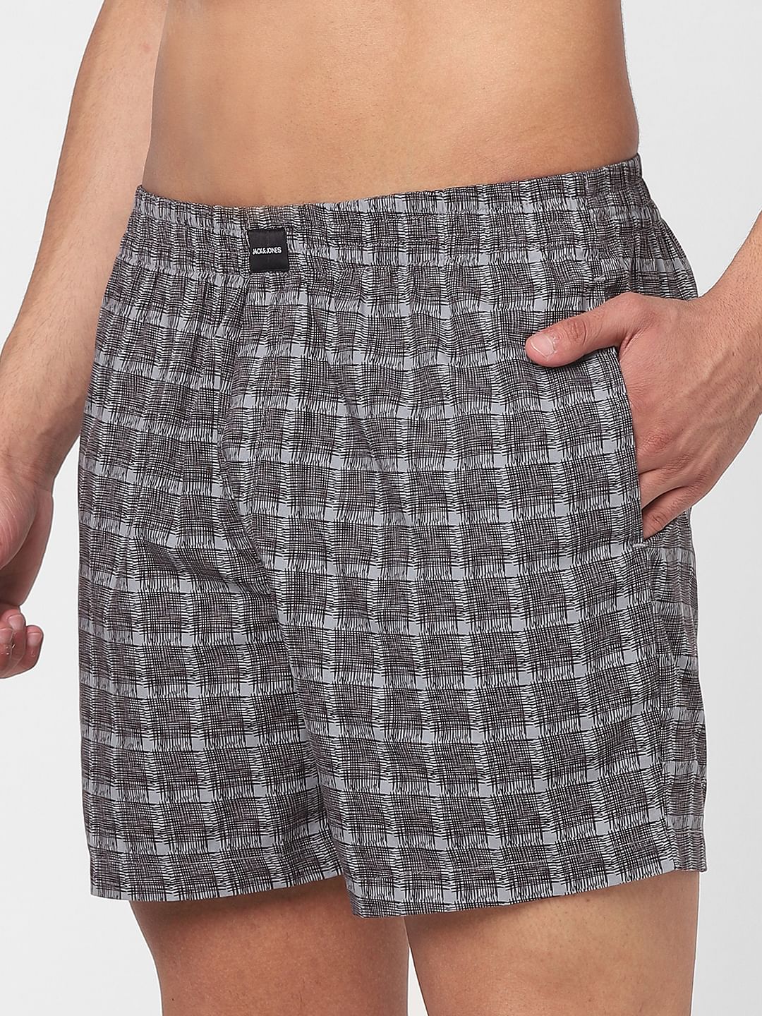 Grey Check Boxers - Image 4
