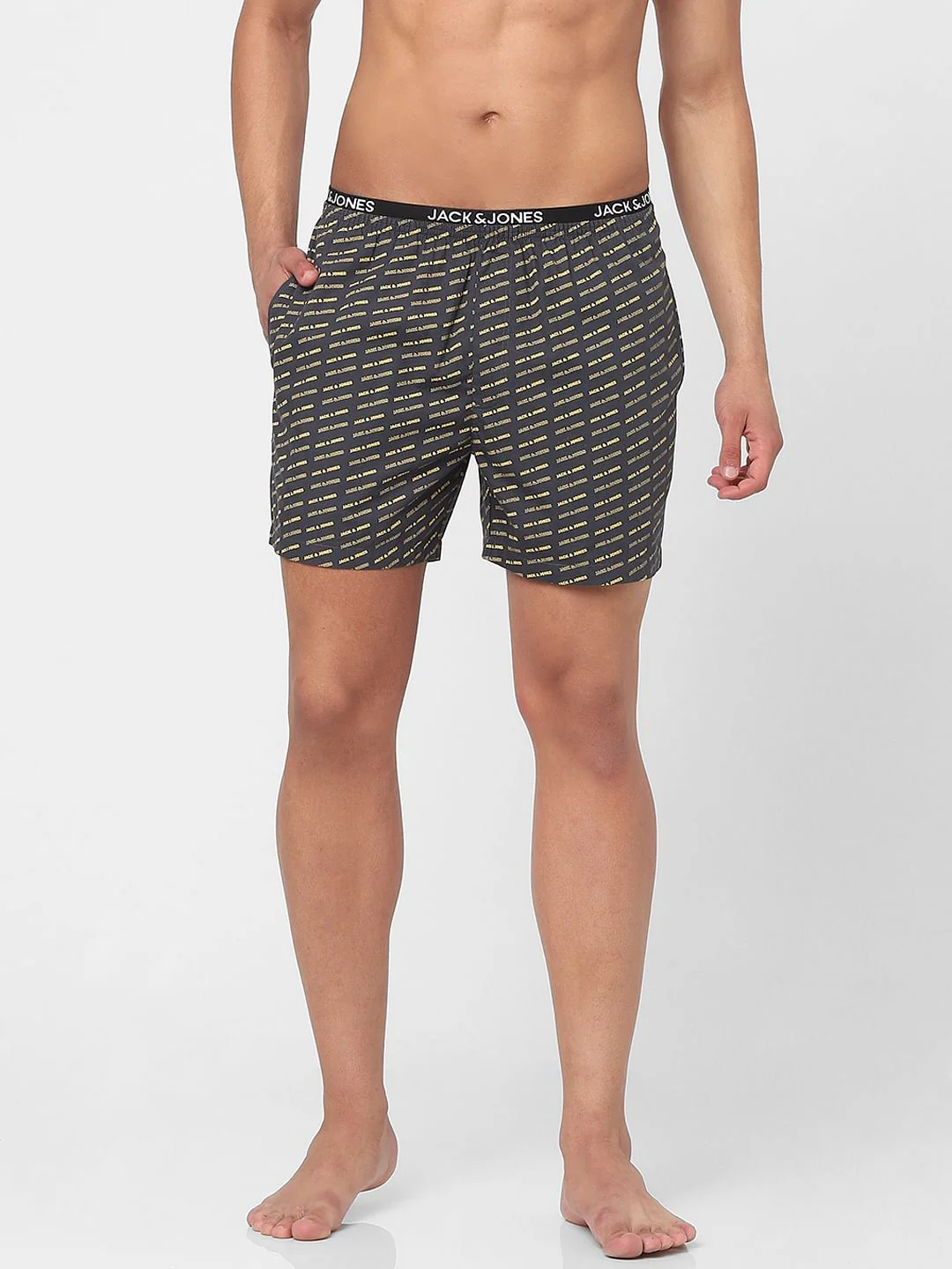 Blue Logo Print Boxers