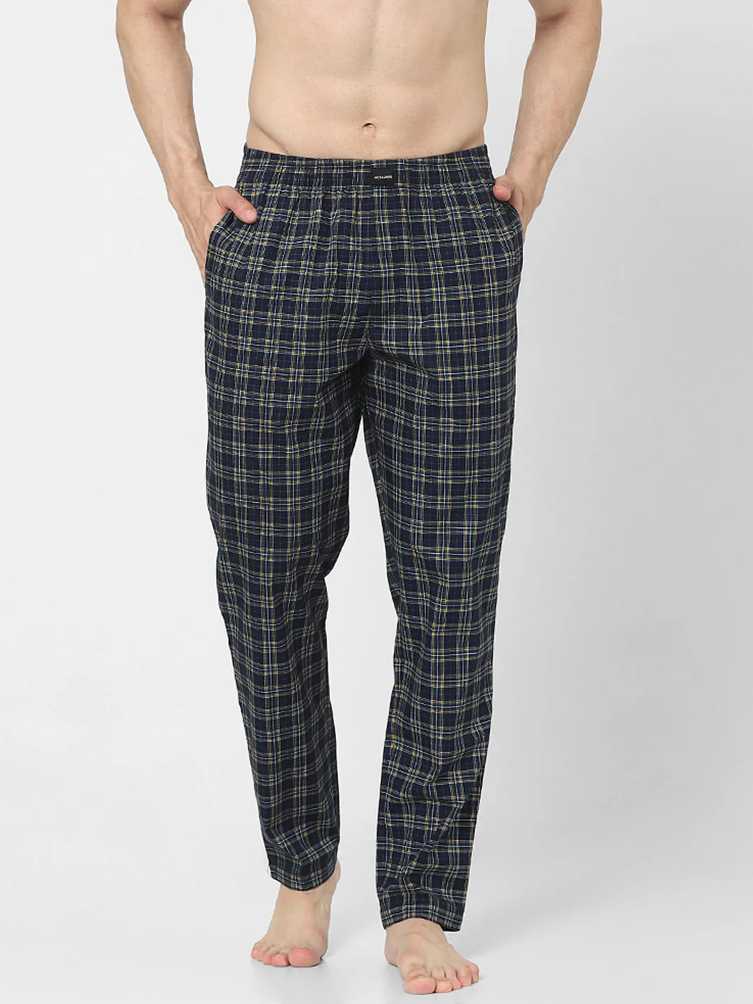 Navy Blue Check Pyjamas - Image 2