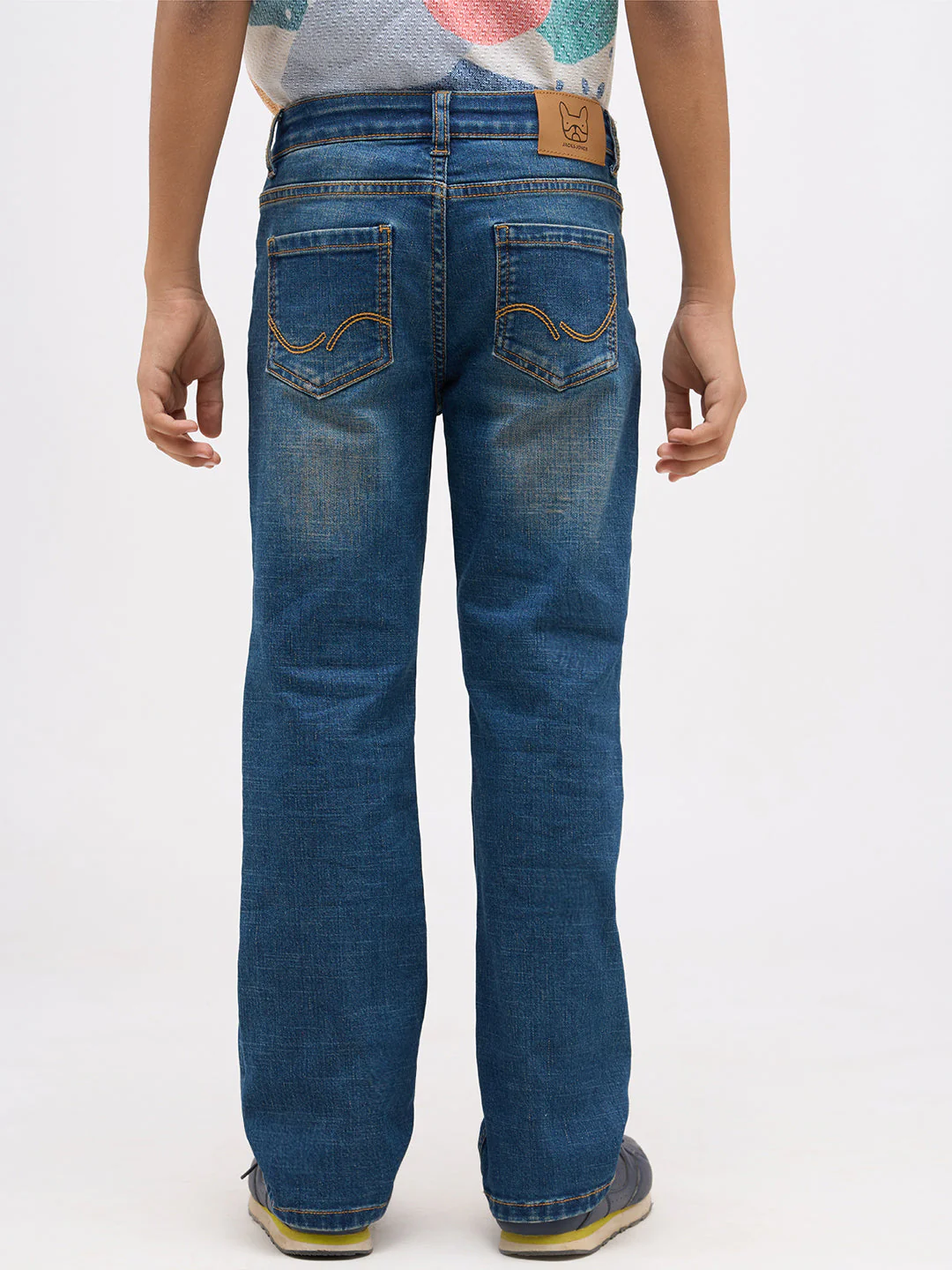 Boys Mid Rise Bootcut Jeans - Blue - Image 9