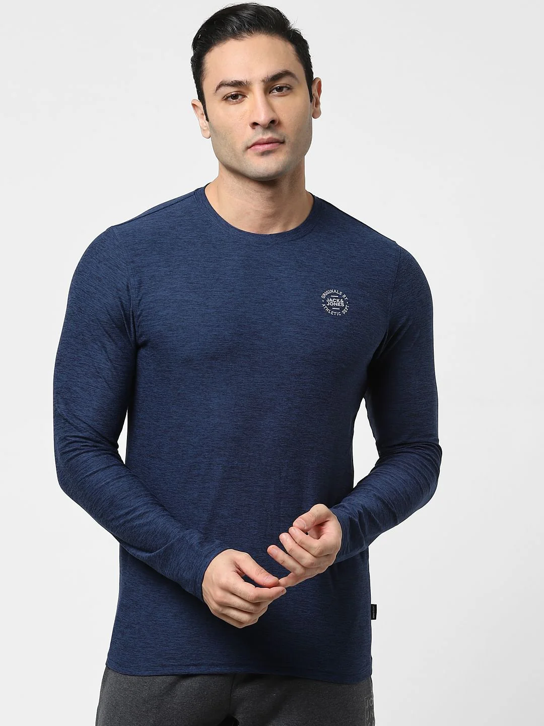 Blue Full Sleeves Crew Neck T-shirt - Image 2