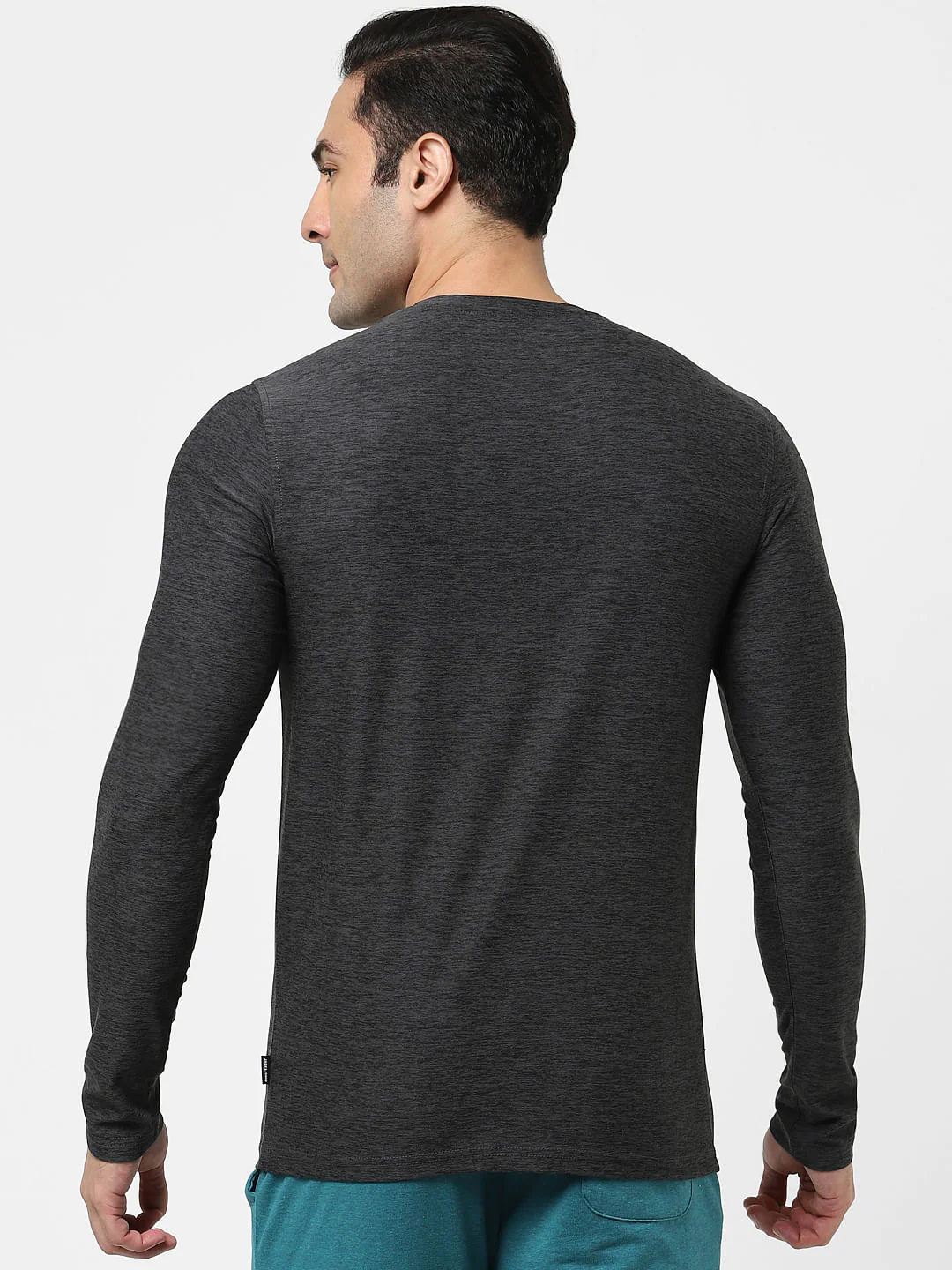 Grey Full Sleeves Crew Neck T-shirt - Image 4