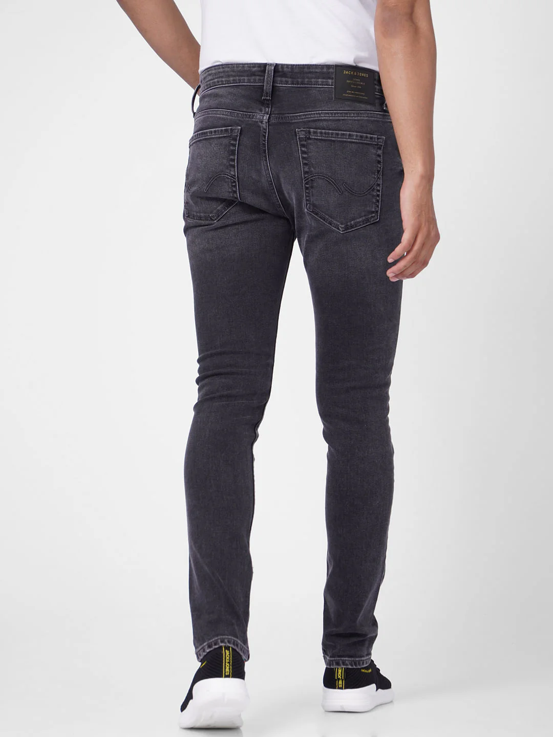 Grey Low Rise Distressed Skinny Jeans - Image 4