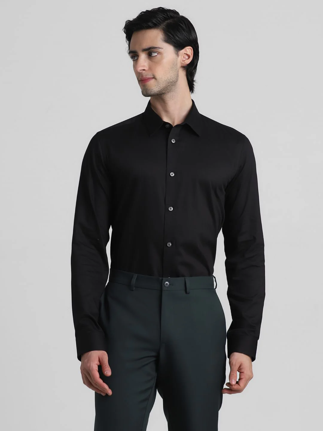 Black Formal Full Sleeves Shirt - Image 2