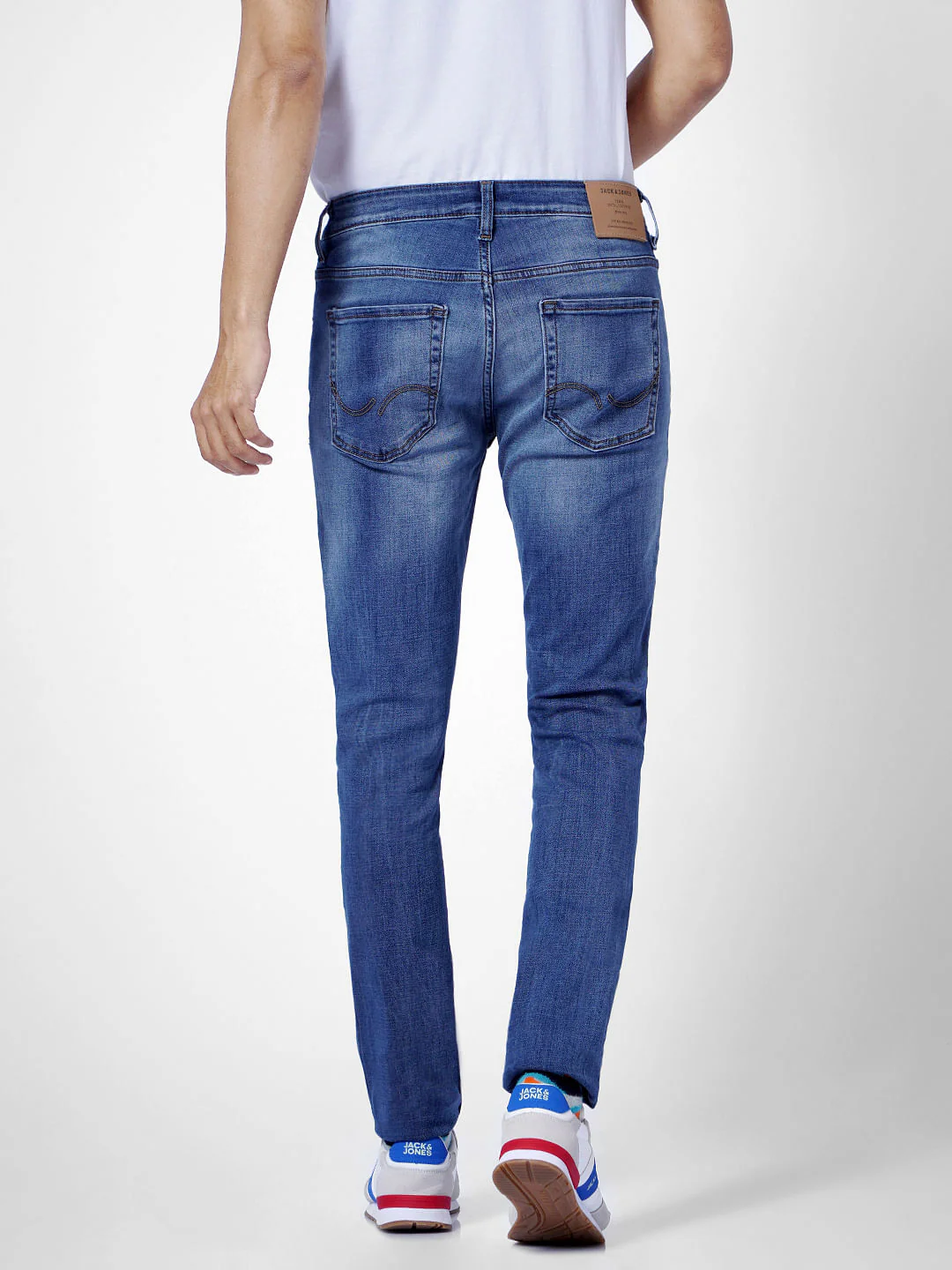 Light Blue Low Rise Washed Ben Skinny Jeans - Image 4