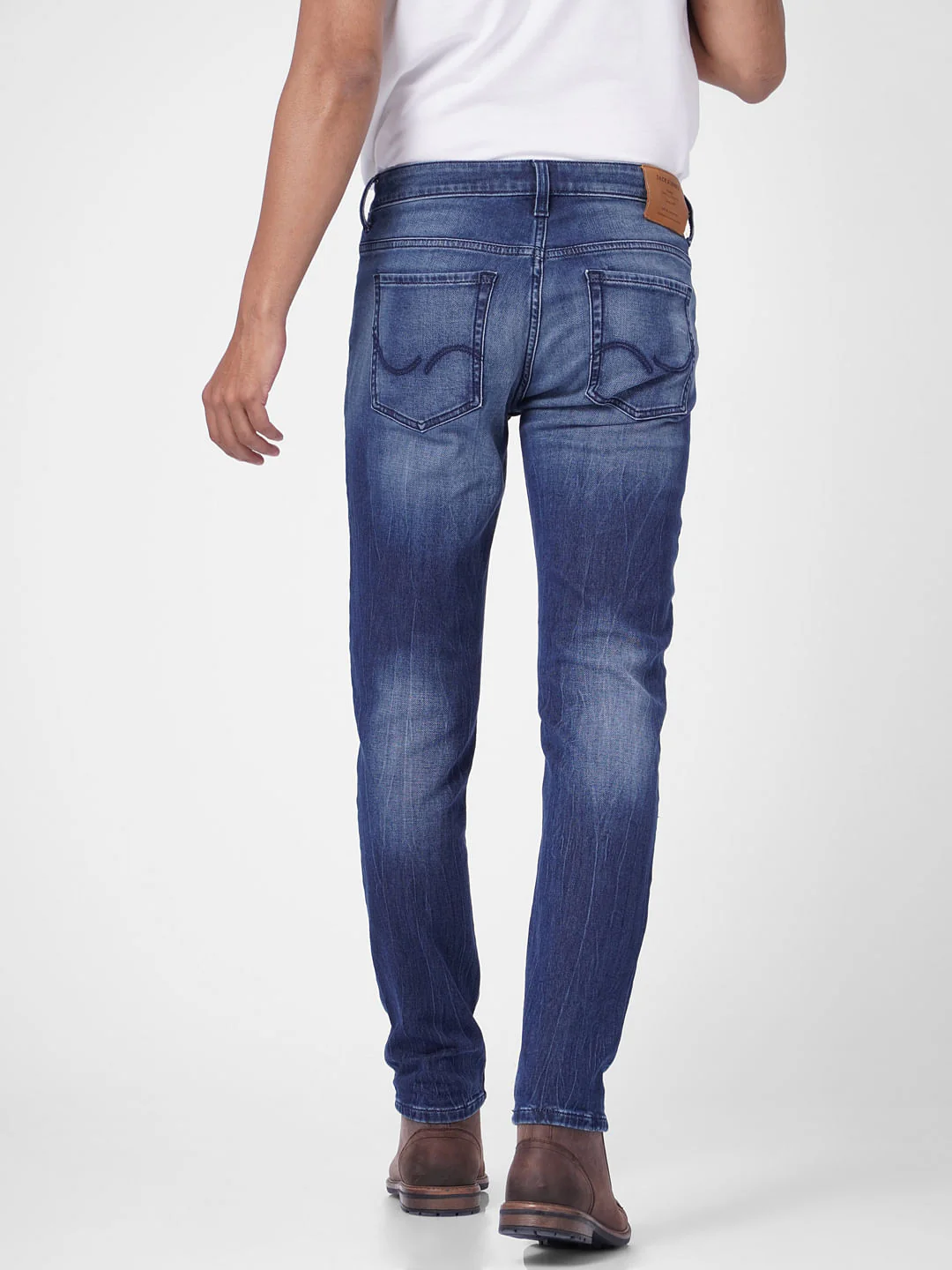 Blue Low Rise Washed Ben Skinny Jeans - Image 4