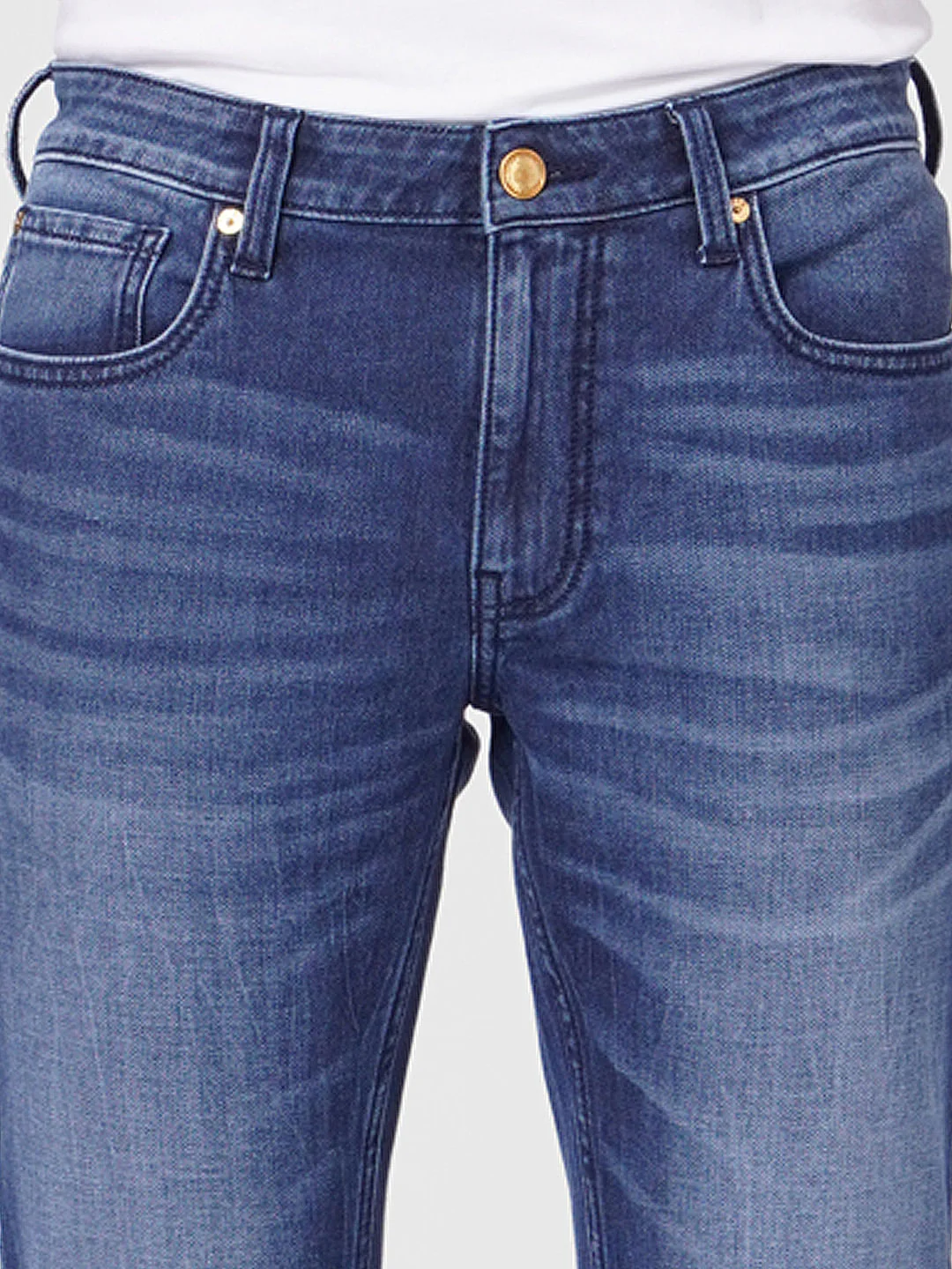 Blue Low Rise Washed Ben Skinny Jeans - Image 5
