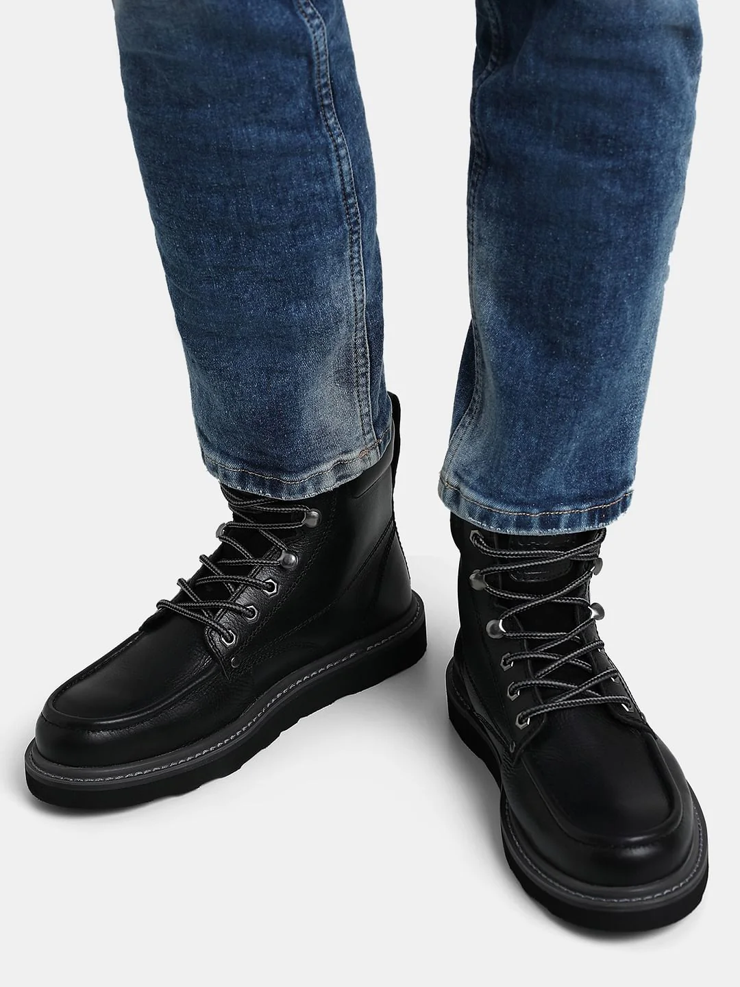 Black Premium Leather Boots - Image 8