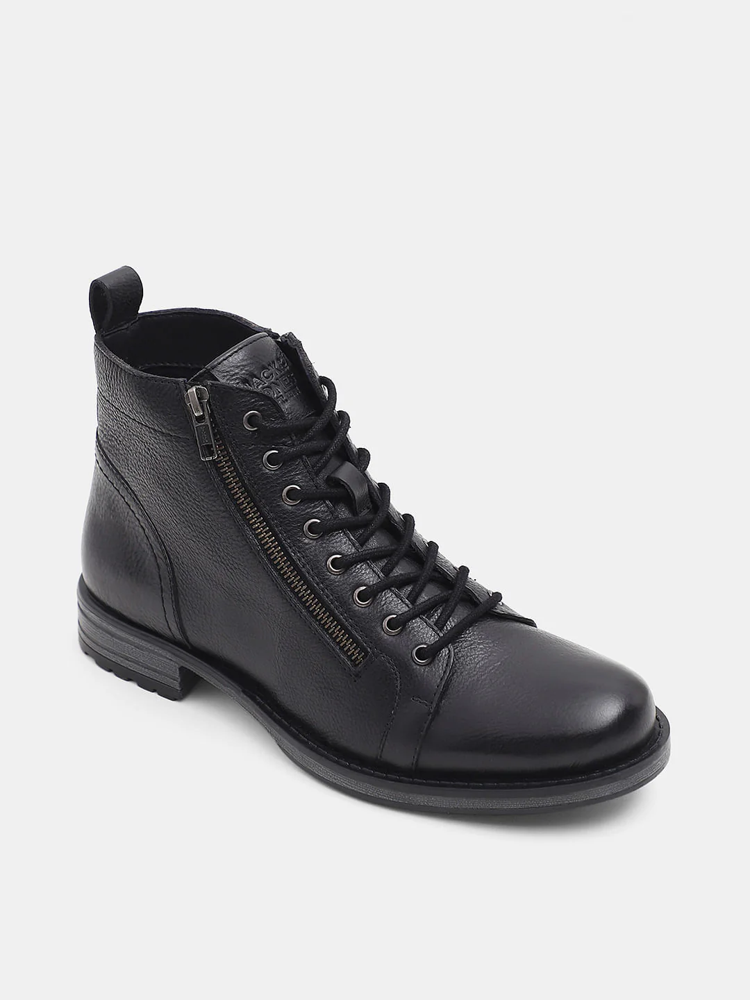 Black Mid-Top Premium Leather Boots - Image 3
