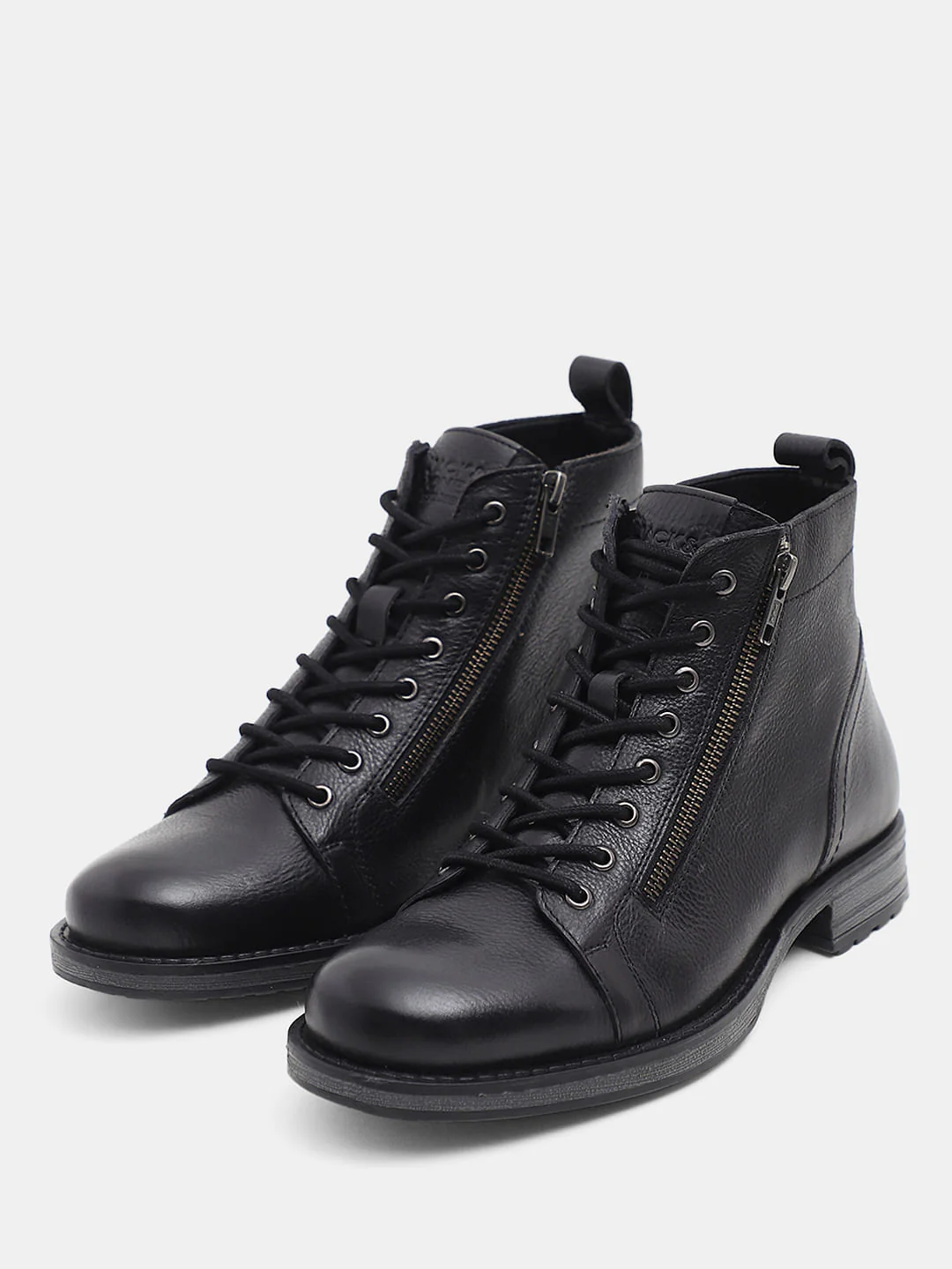 Black Mid-Top Premium Leather Boots - Image 5