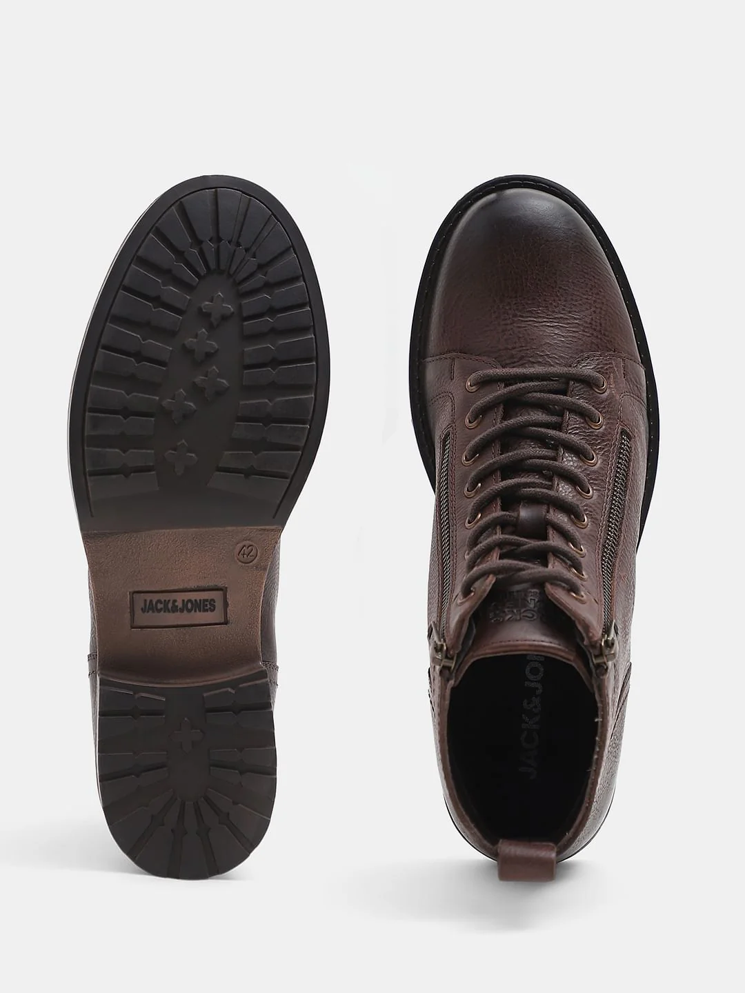 Dark Brown Mid-Top Premium Leather Boots - Image 4