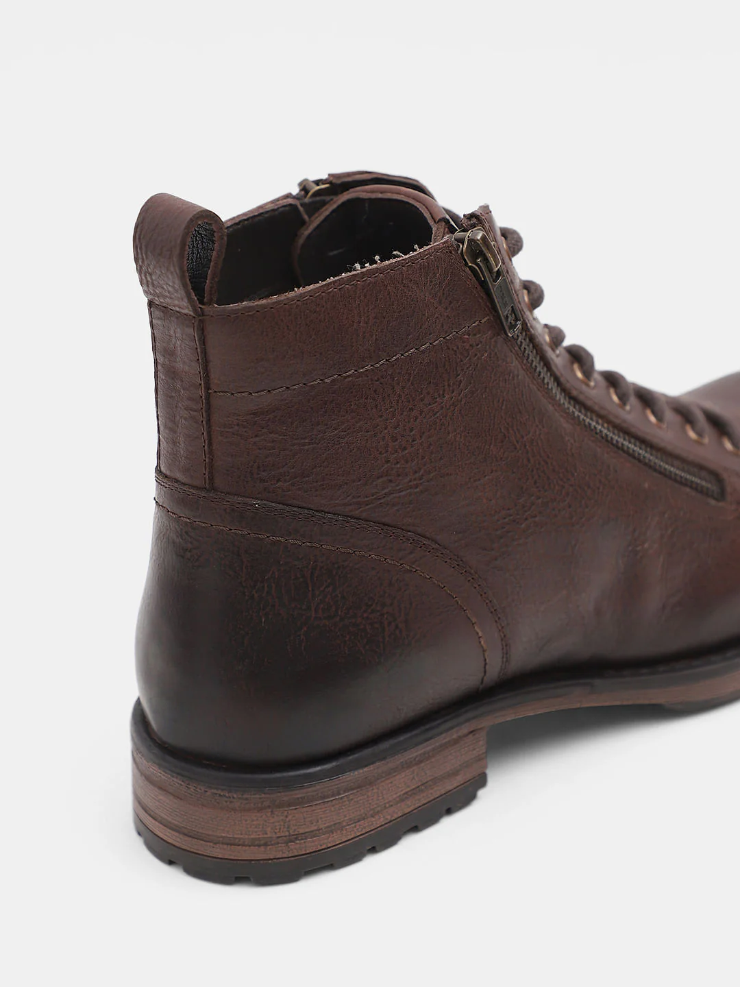 Dark Brown Mid-Top Premium Leather Boots - Image 7