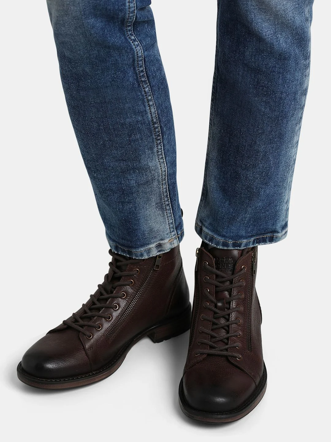 Dark Brown Mid-Top Premium Leather Boots - Image 8