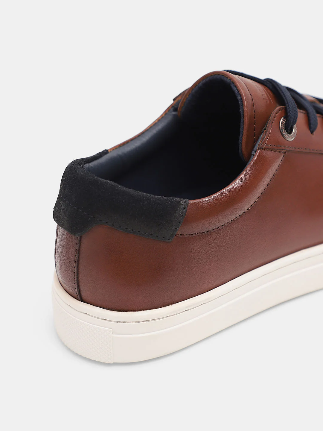 Brown Leather Lace-Up Sneakers - Image 7