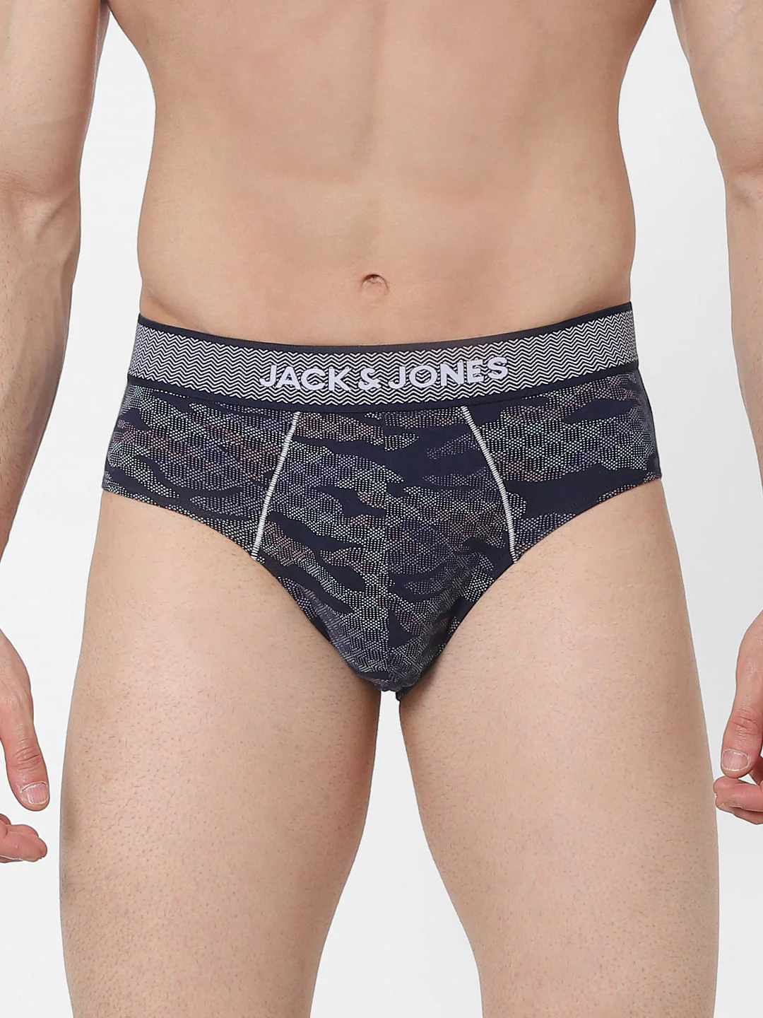 Blue Abstract Print Briefs