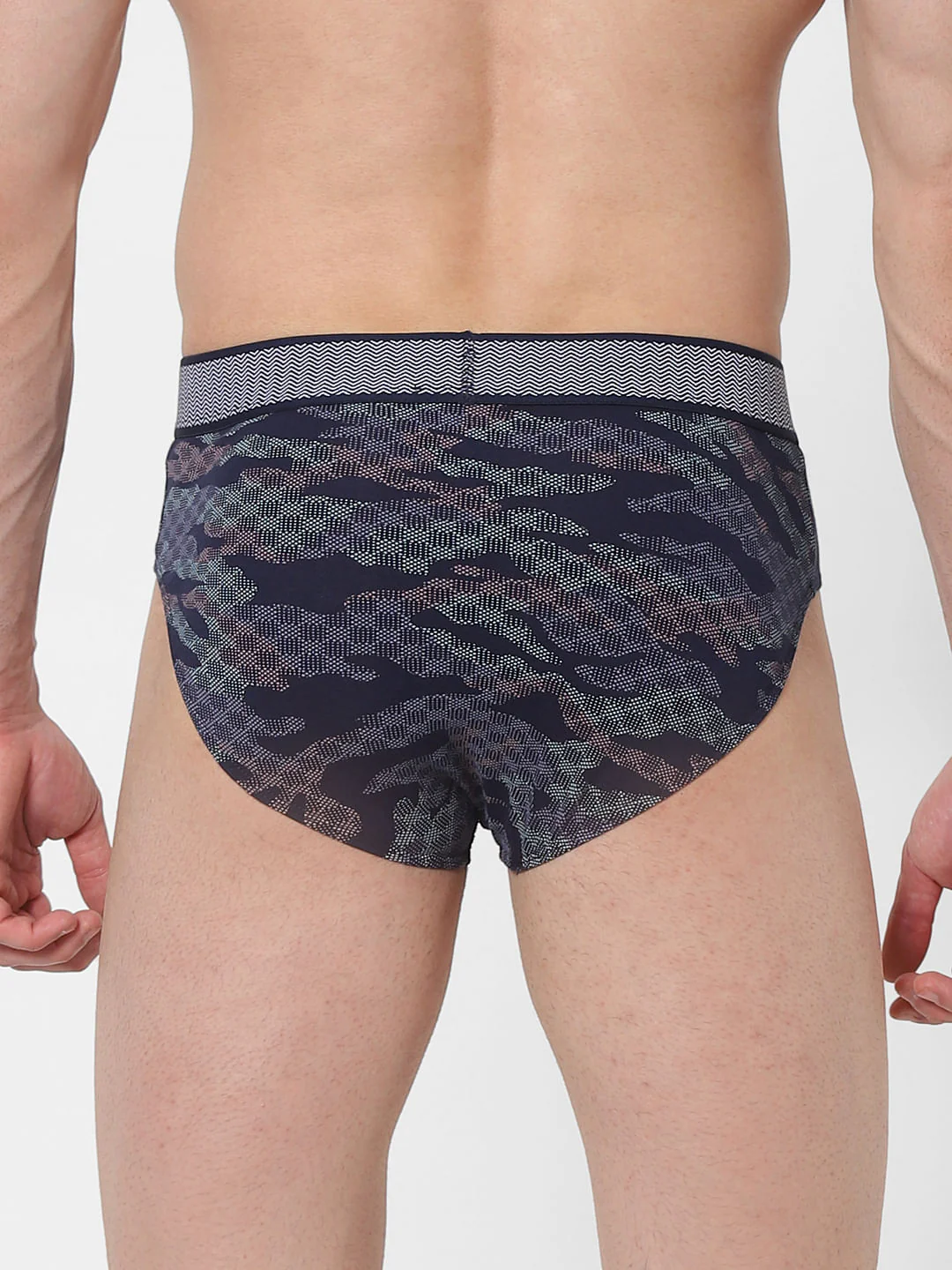Blue Abstract Print Briefs - Image 3