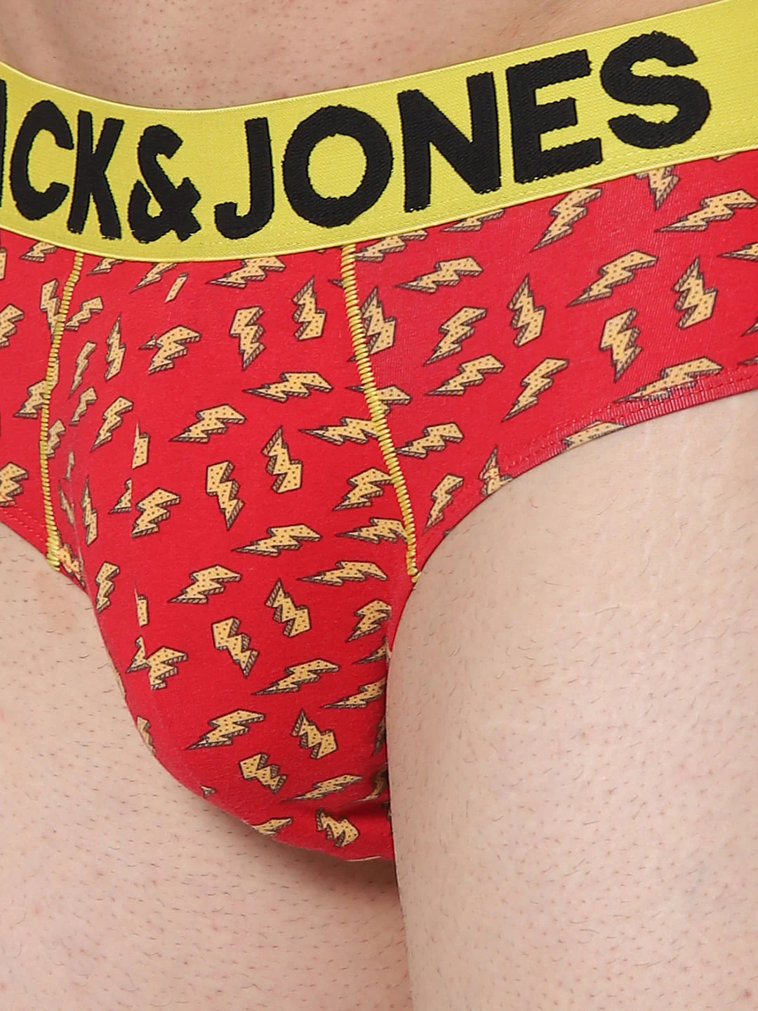 Red Thunder Print Briefs - Image 4