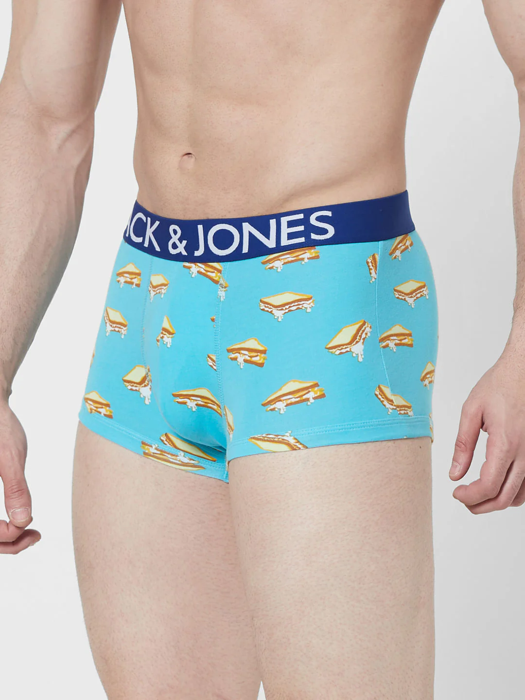 Blue Sandwich Print Trunks - Image 2