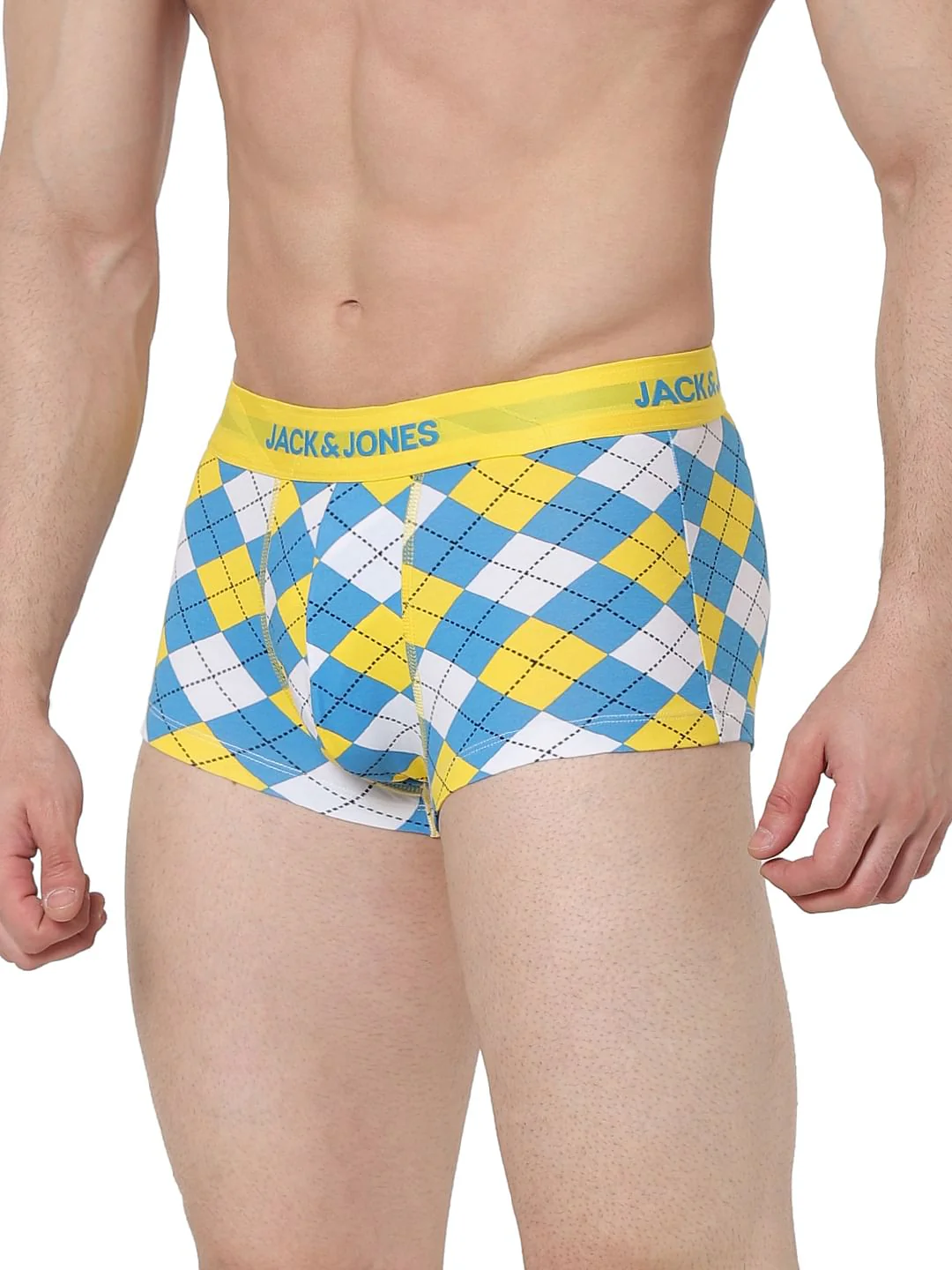 Blue & Yellow Printed Trunks - Image 2