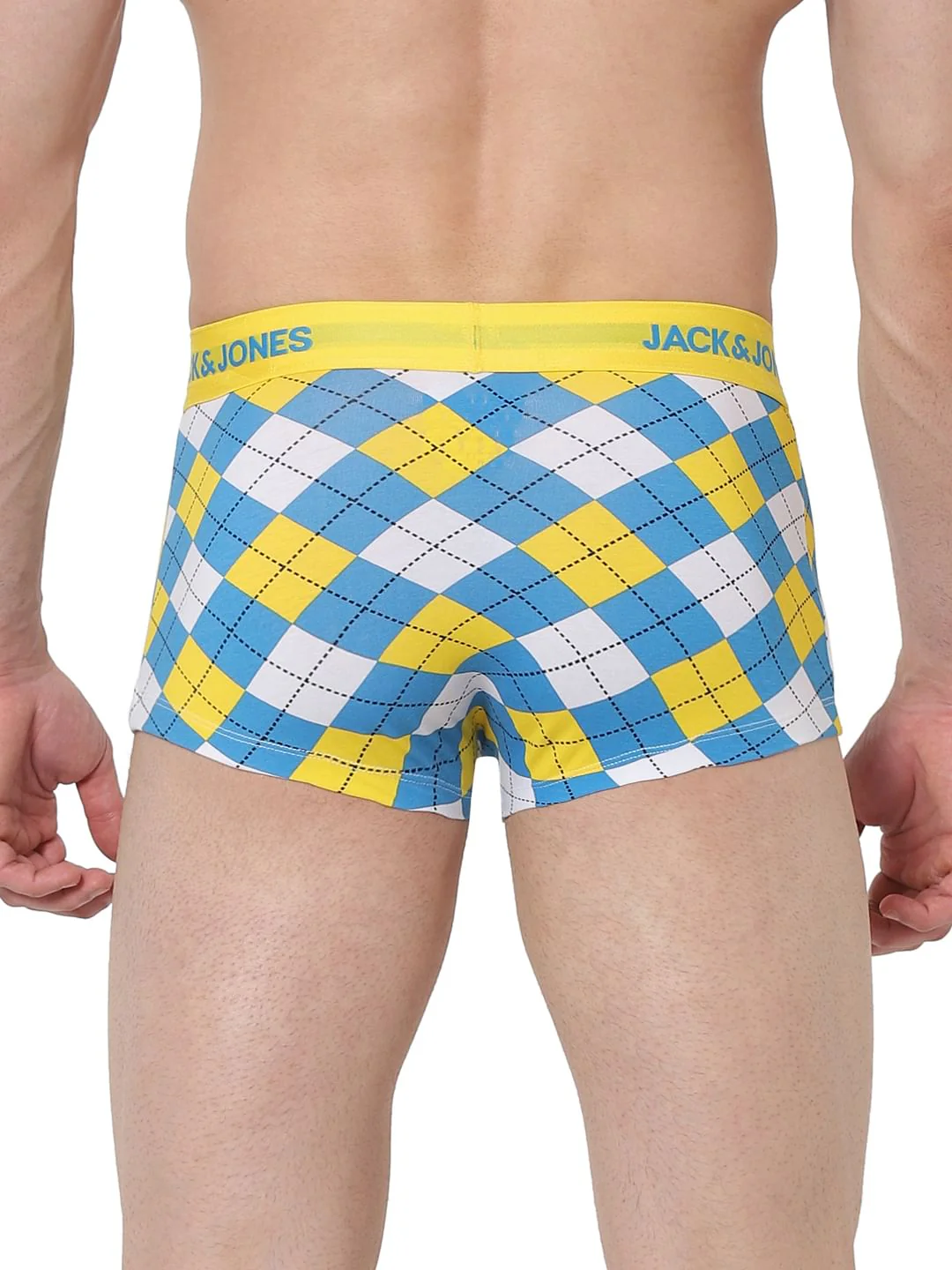 Blue & Yellow Printed Trunks - Image 3
