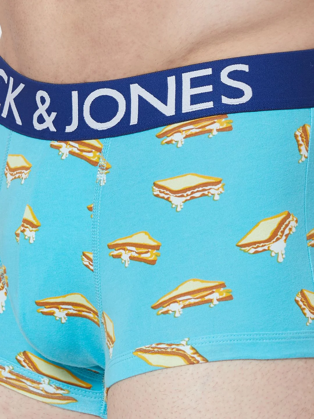 Blue Sandwich Print Trunks - Image 5