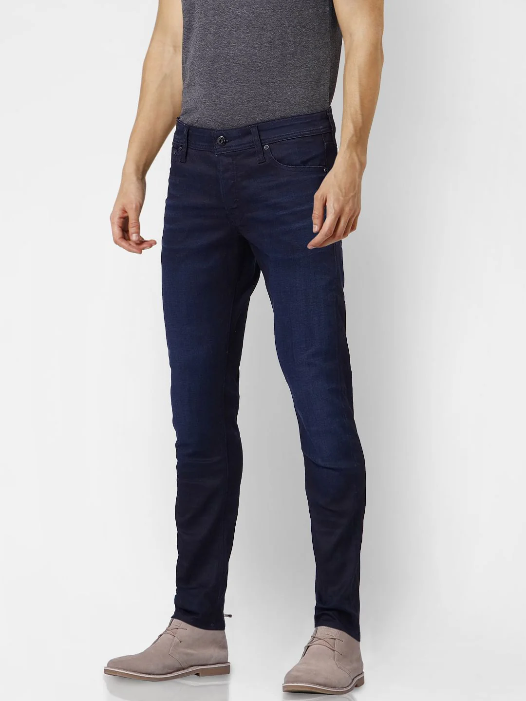 Blue Mid Rise Glenn Slim Fit Jeans - Image 3