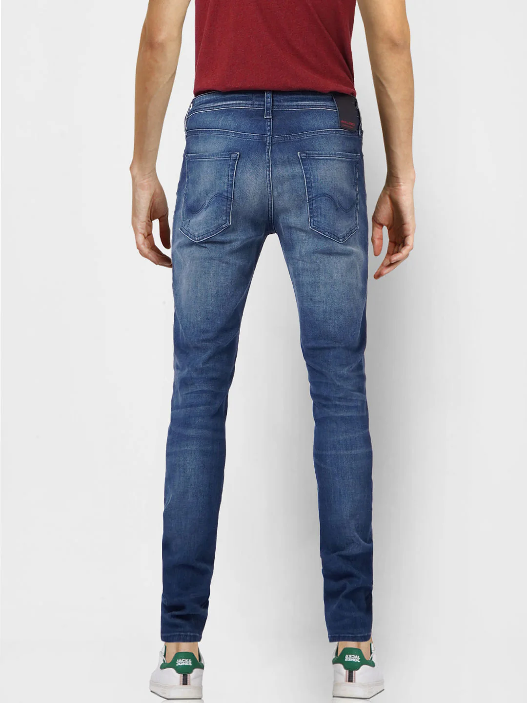 Blue Low Rise Liam Torn Skinny Jeans - Image 4