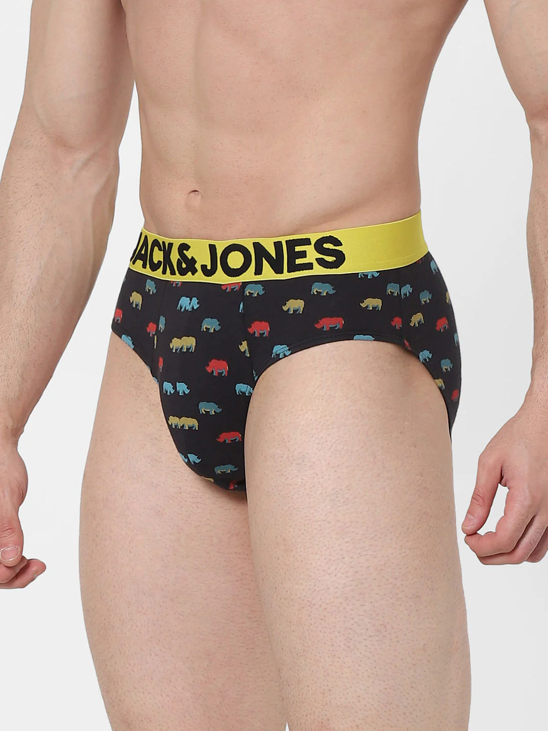 Black Animal Print Briefs - Image 2