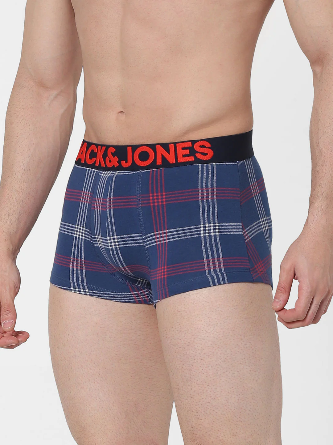 Blue Check Brazilian Trunks - Image 2